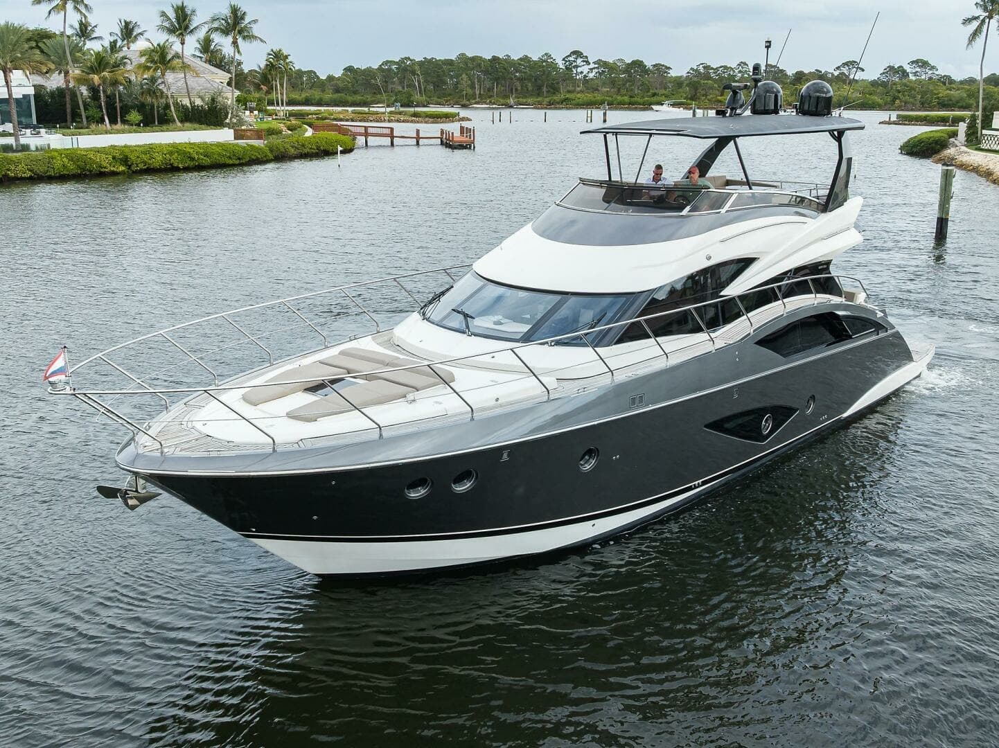 Marquis 66 ANDIAMO - Port Bow Aerial Profile