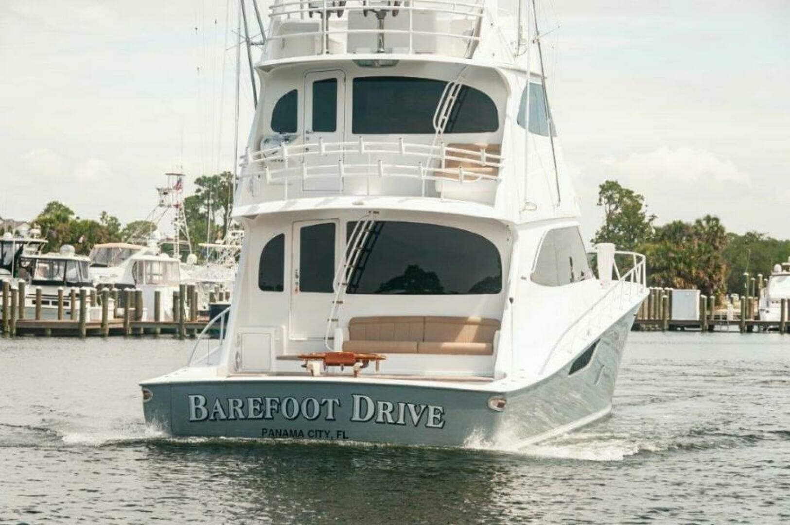 2012 76 Viking Sky Bridge Reel Dangerous Transom