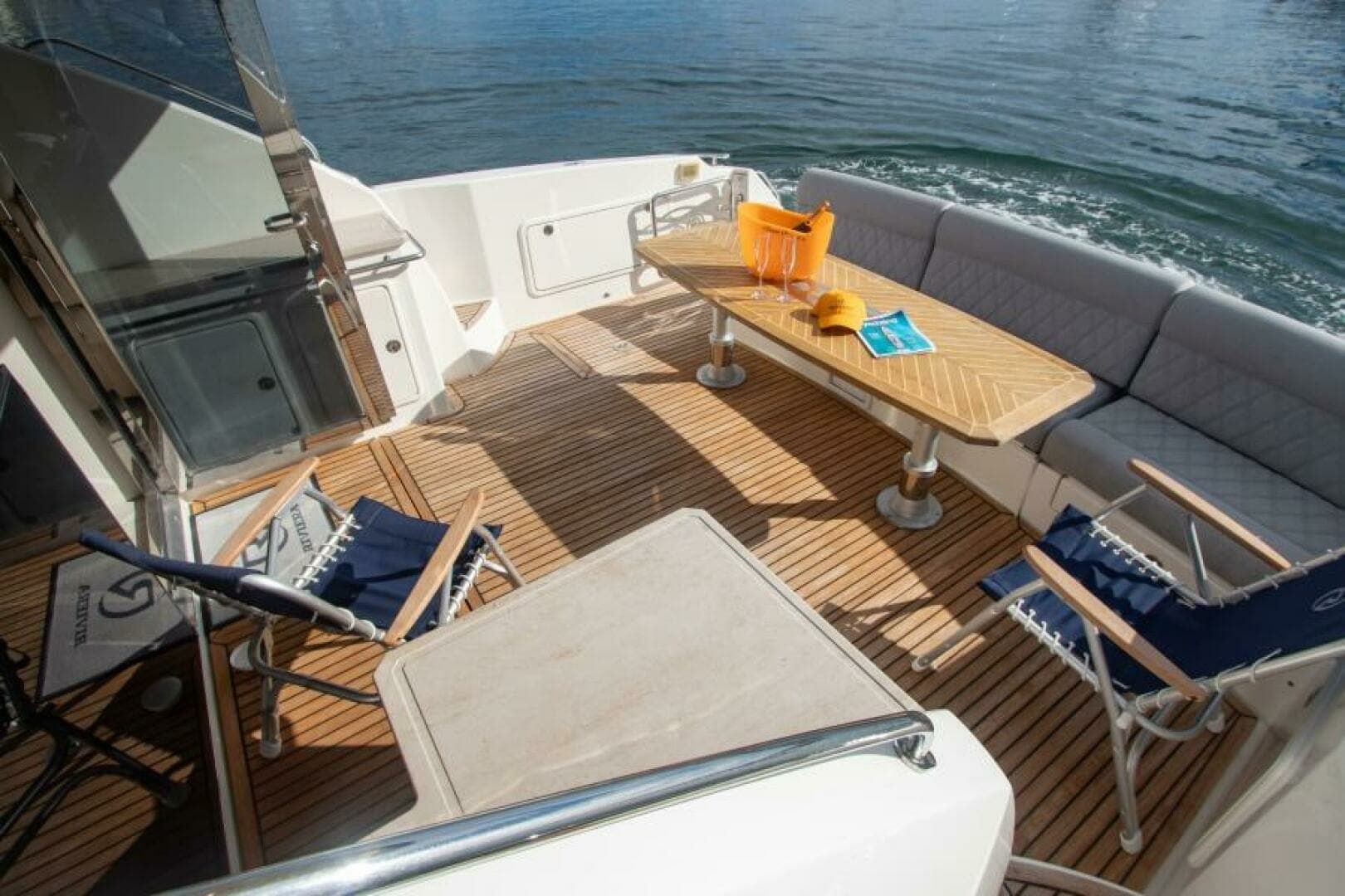 2012 Riviera 50 Sport Yacht - "CONTESSA": Spacious Aft Deck with Seating