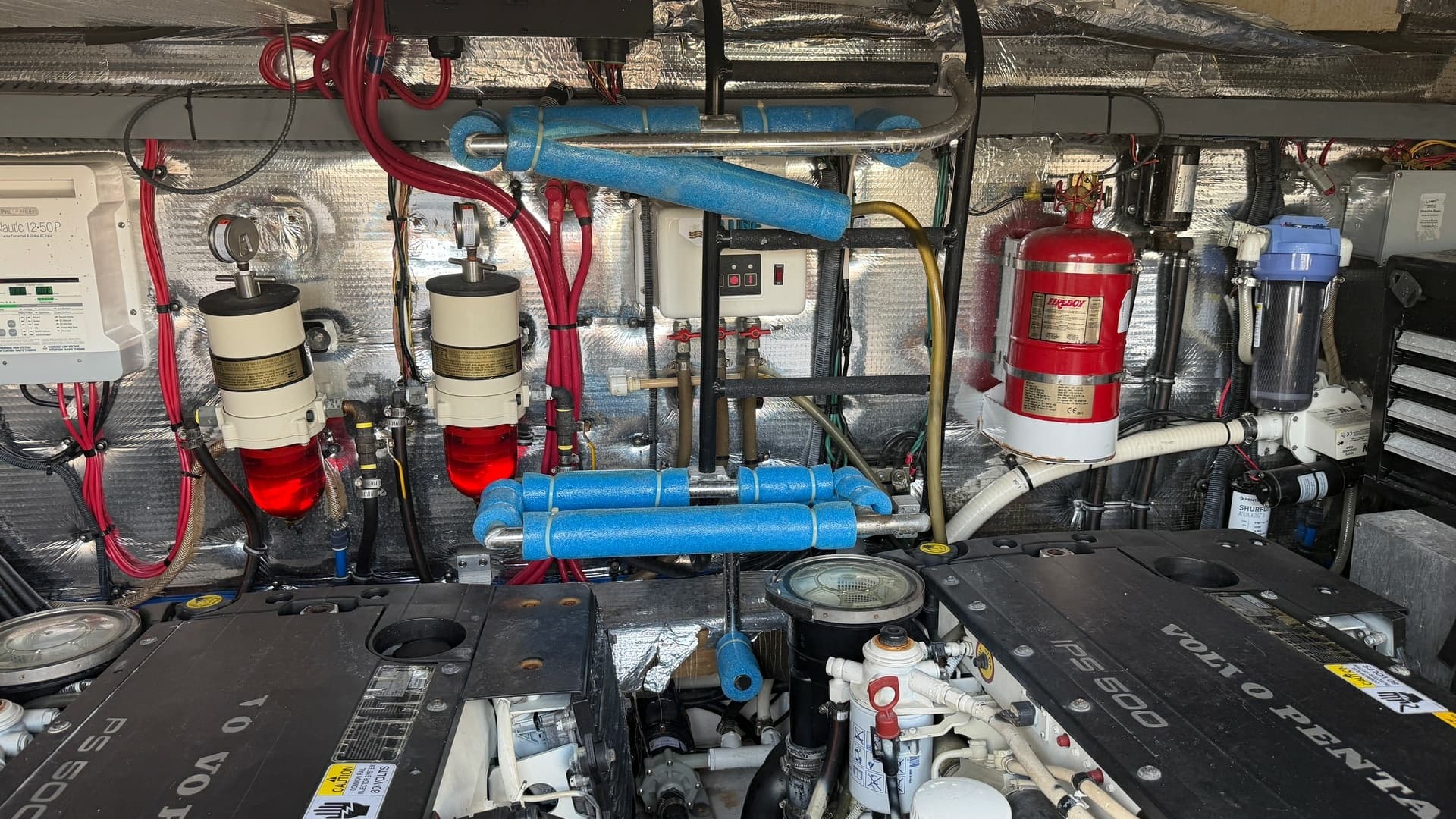 Engine Room with Twin Volvo Engines