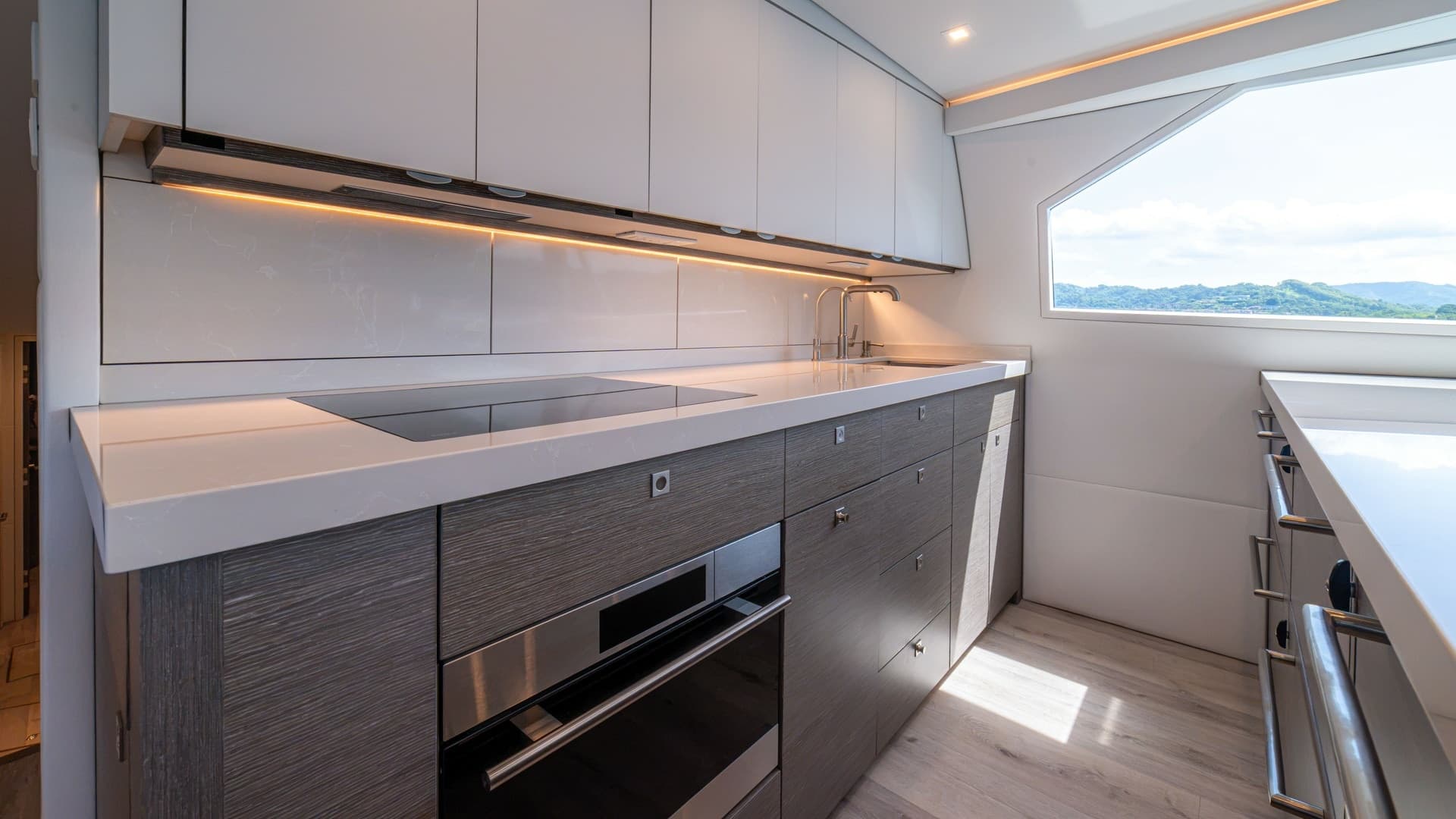 Modern Galley with Panoramic View
