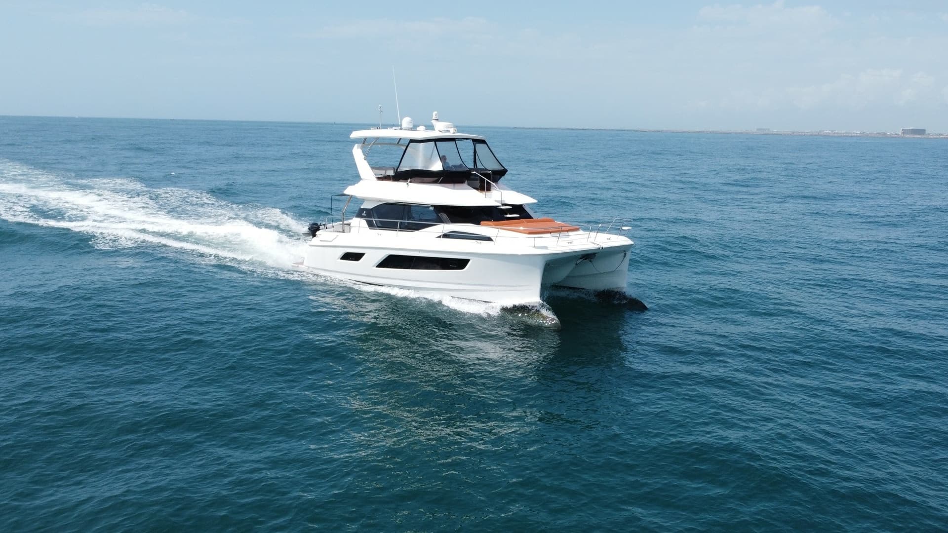 Aquila 44 CAT Cruising Bow View
