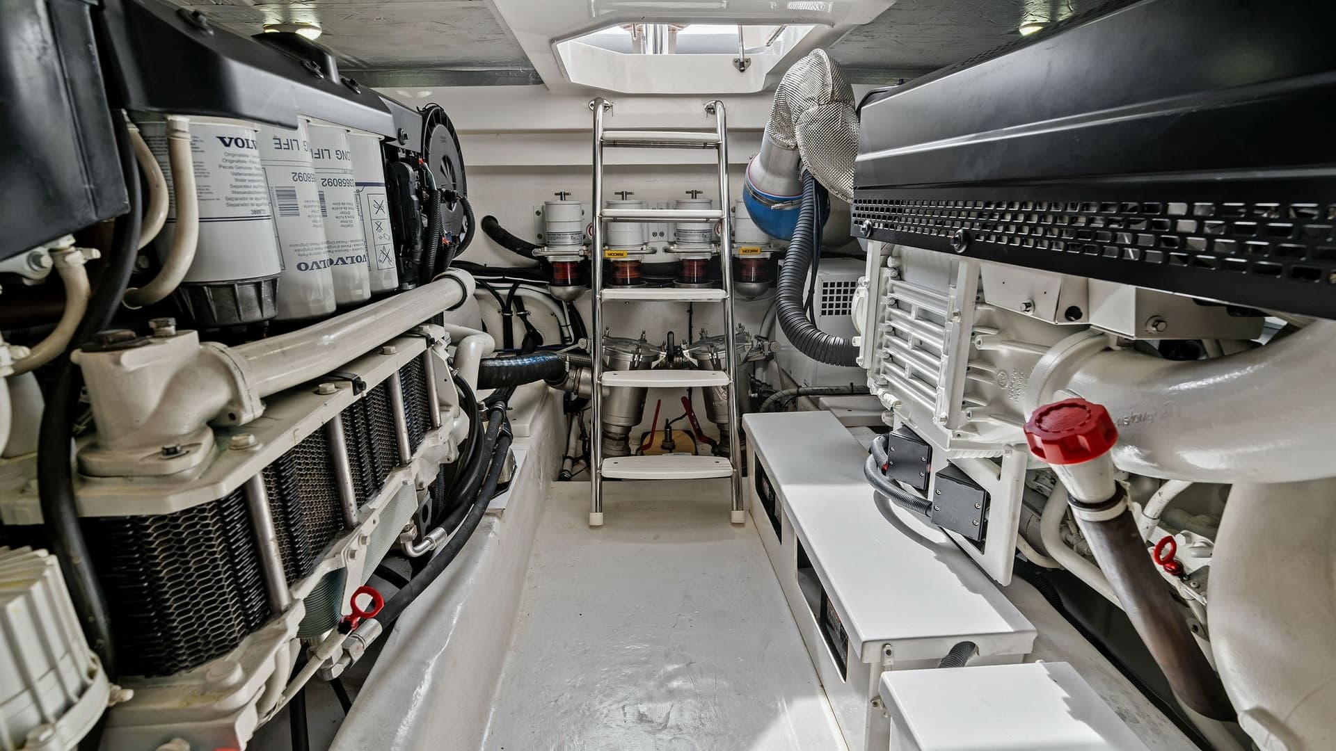 Engine Room with Volvo Penta Engines