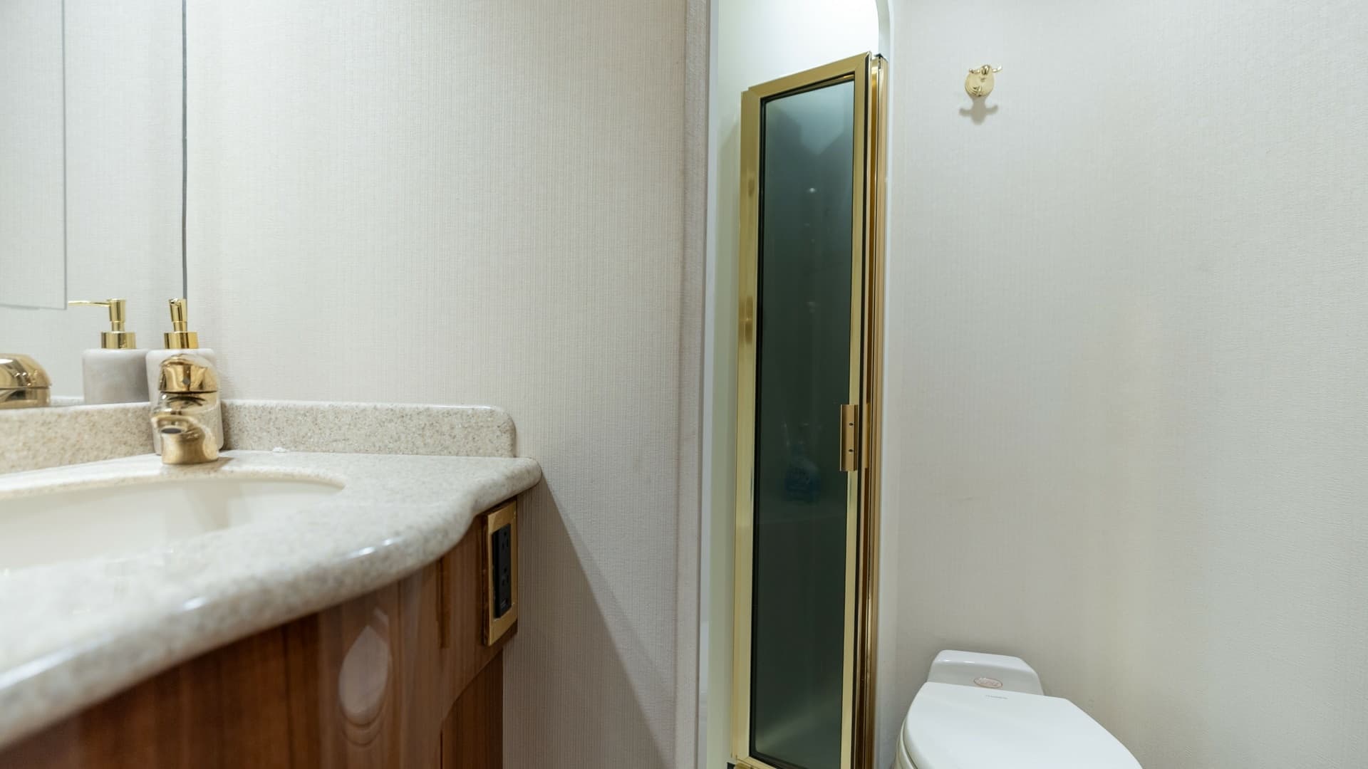 Compact Yacht Bathroom with Shower