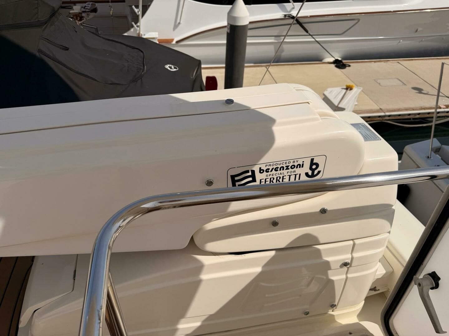 2000 Ferretti Yachts 72 Motoryacht - "BELLA": Flybridge Stair Access