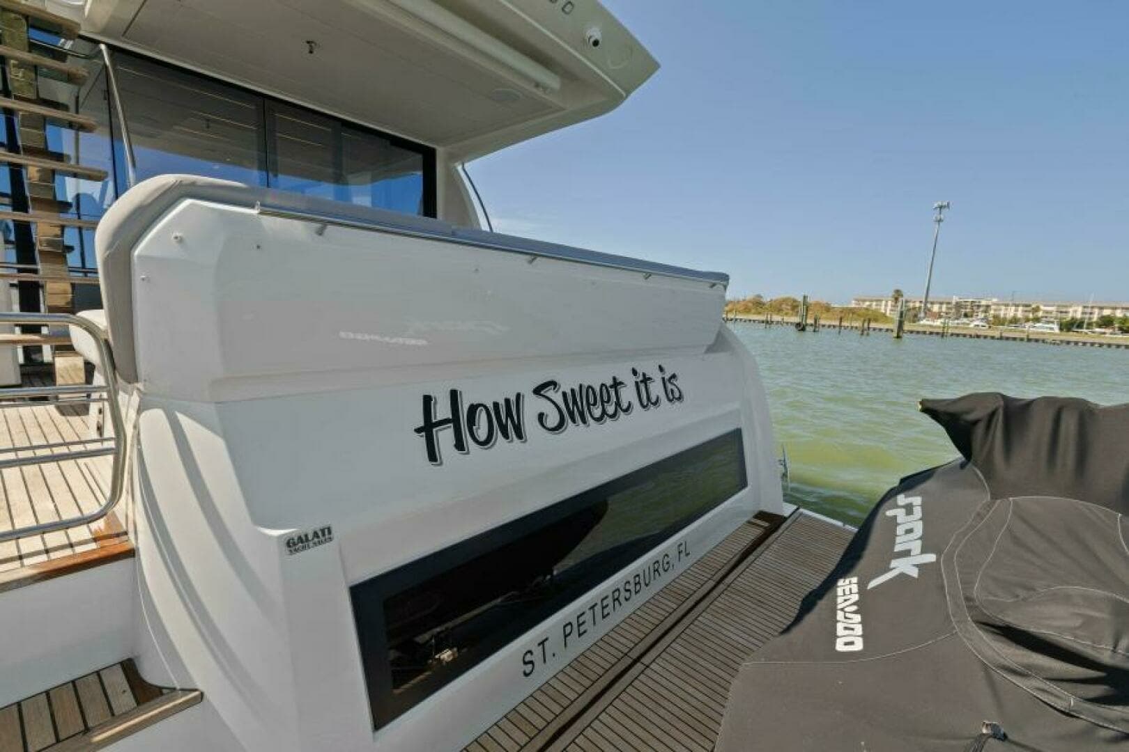 2022 59 Prestige Flybridge - How Sweet It Its - Swim Platform