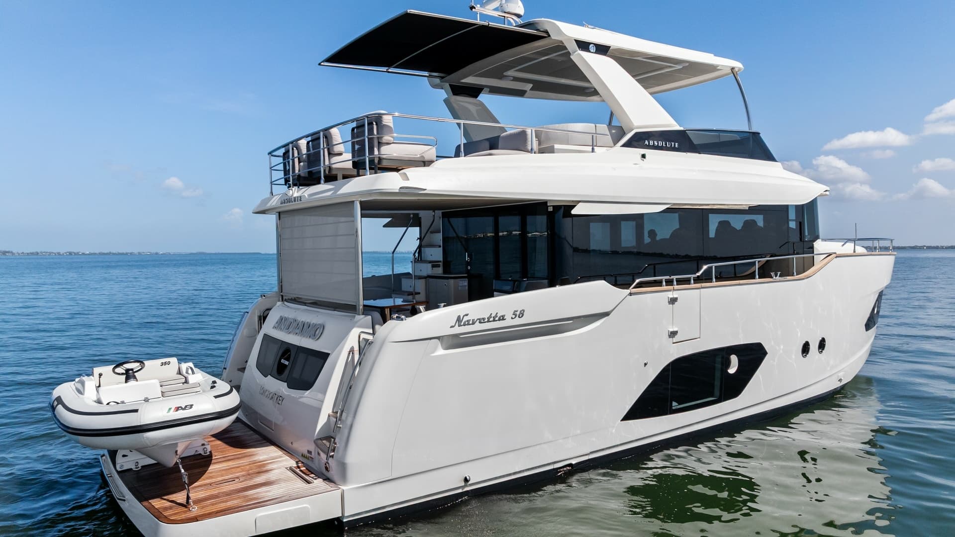 Aft View with Swim Platform and Tender