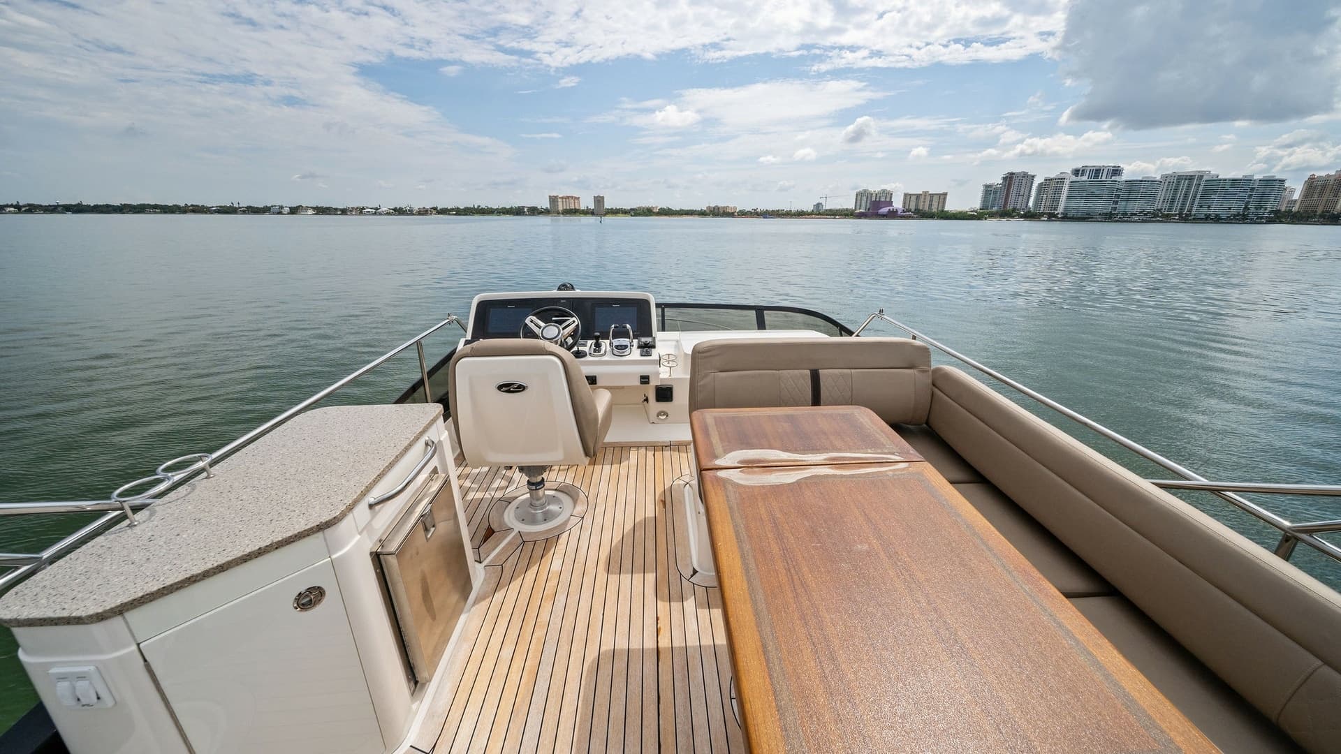 Flybridge with Helm and Seating Area