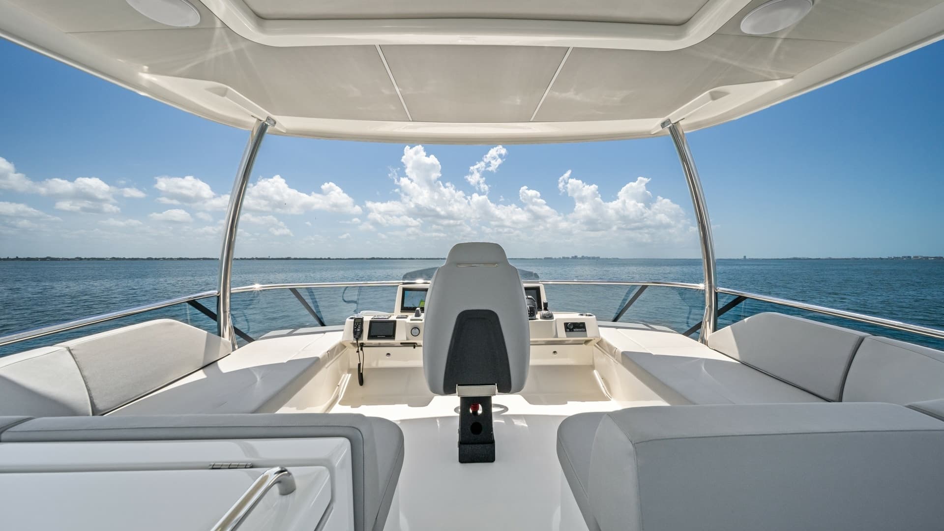 Flybridge Helm with Ocean View