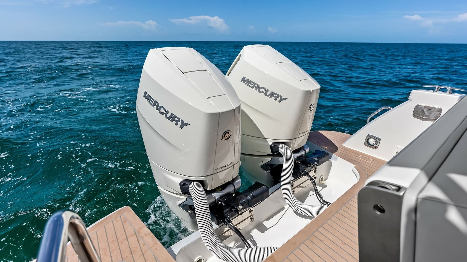 Twin Outboard Engines on Aft Deck