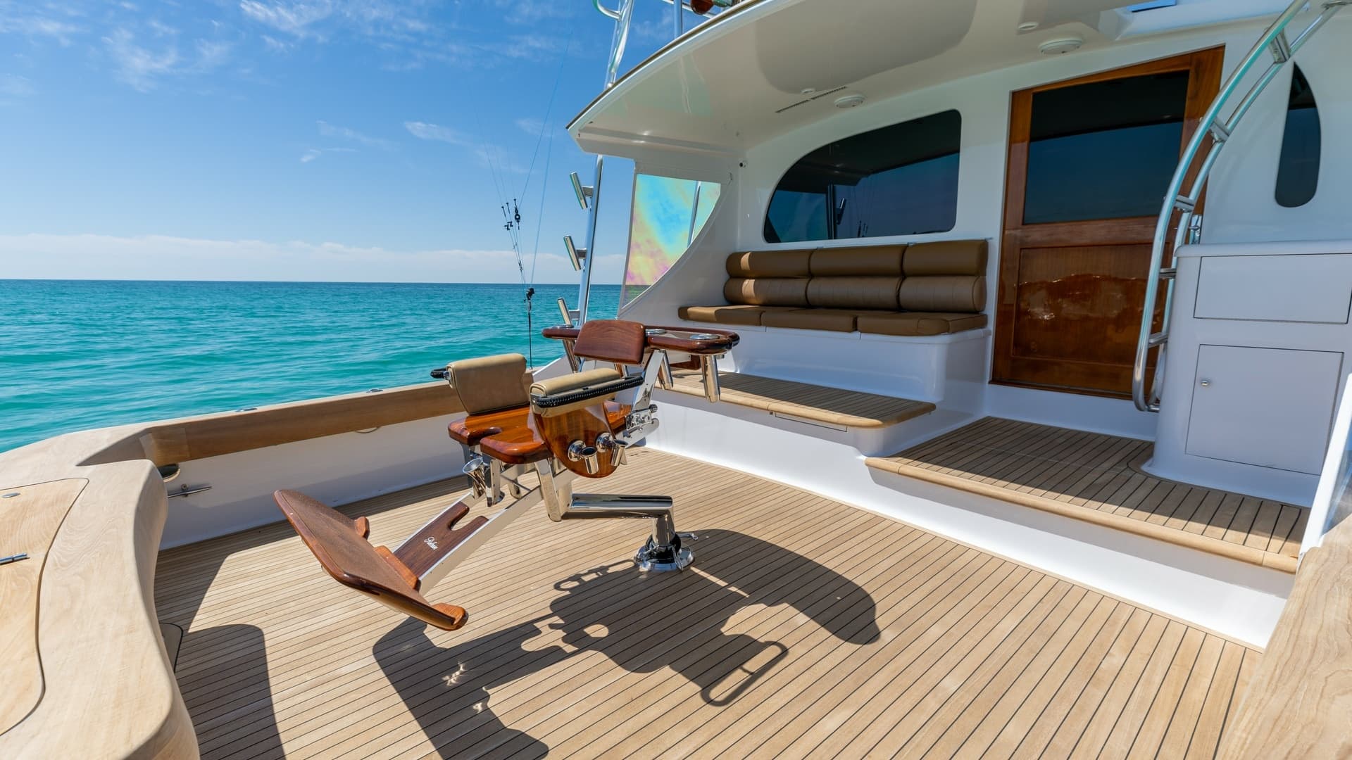 Spacious Aft Deck with Fishing Chair