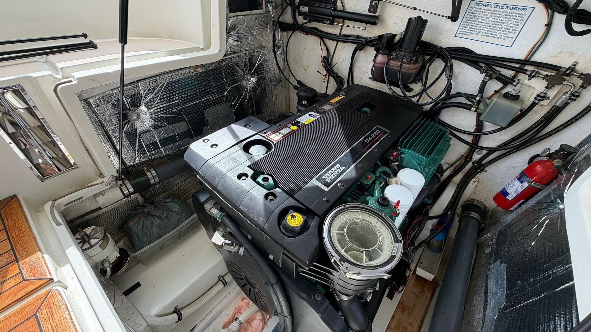 Engine Compartment with Volvo Penta Engine