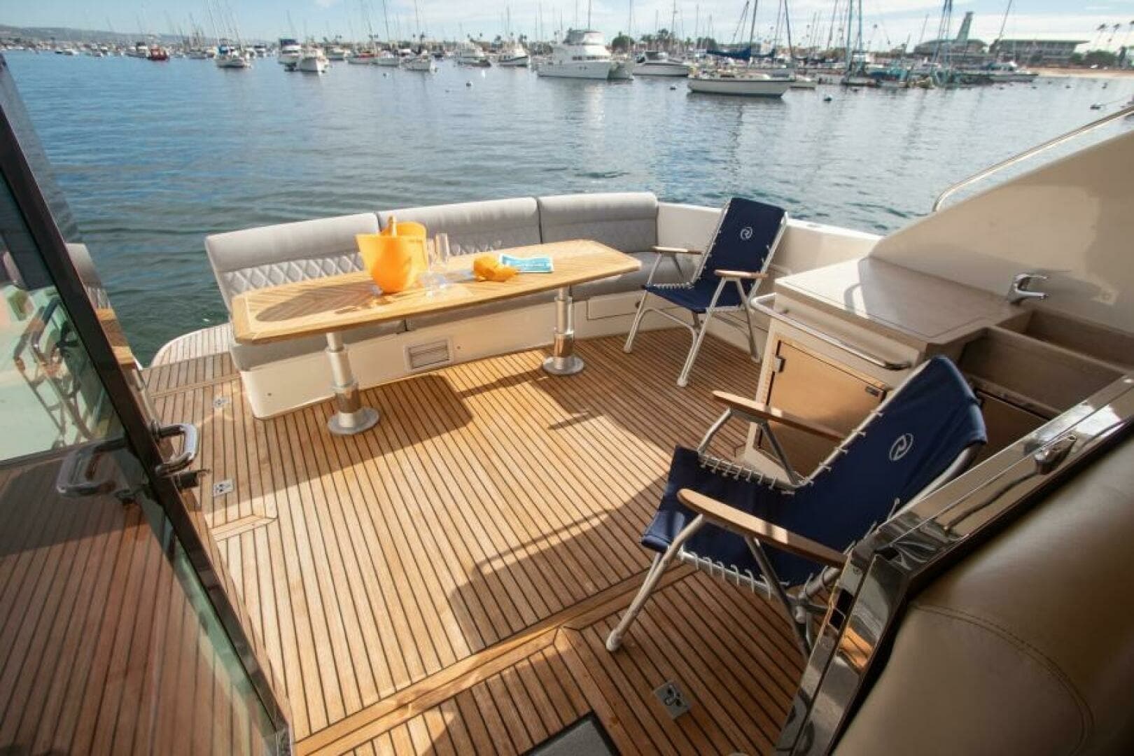 2012 Riviera 50 Sport Yacht - "CONTESSA": Spacious Aft Deck with Seating