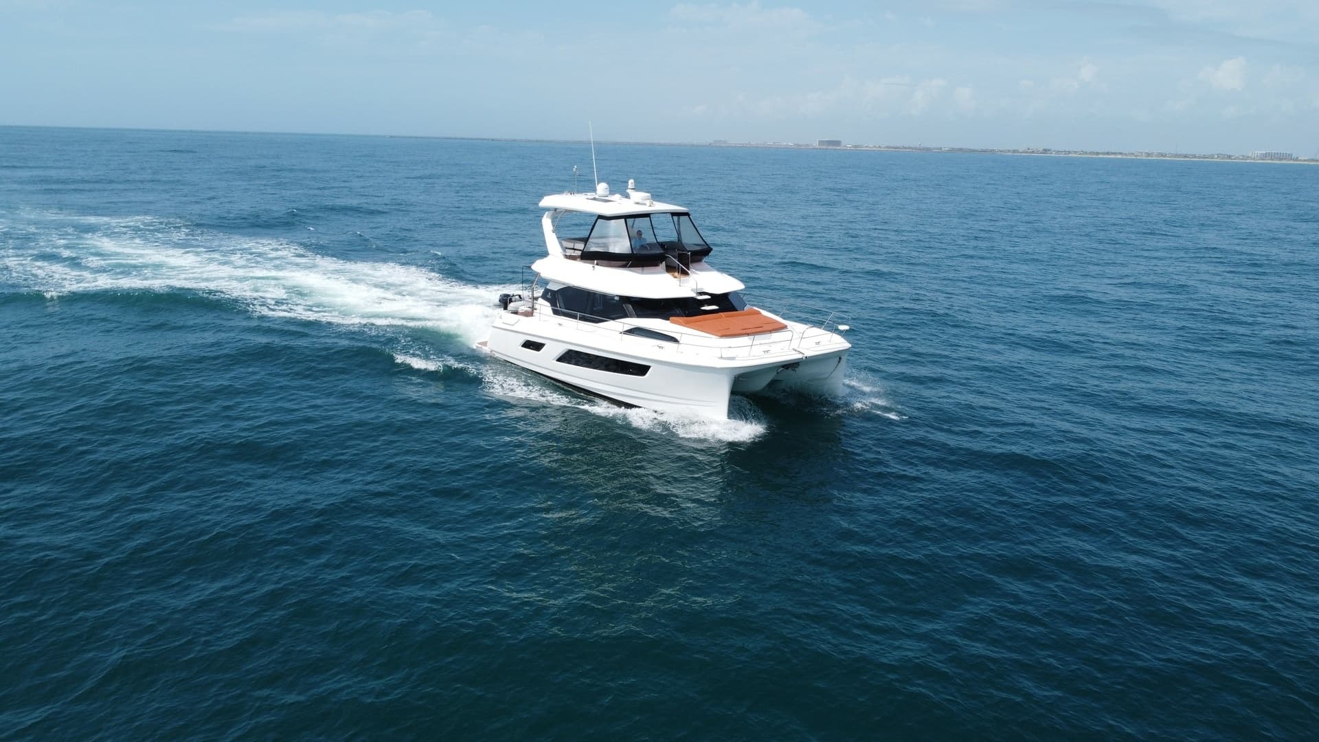 Aquila 44 CAT Cruising Aerial View