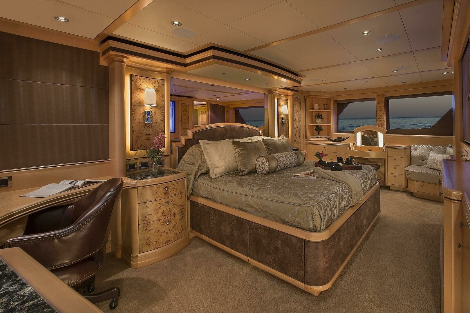 2019 Nordlund 115 Expedition Yachtfisher - "CAZADOR": Luxurious Master Stateroom Interior
