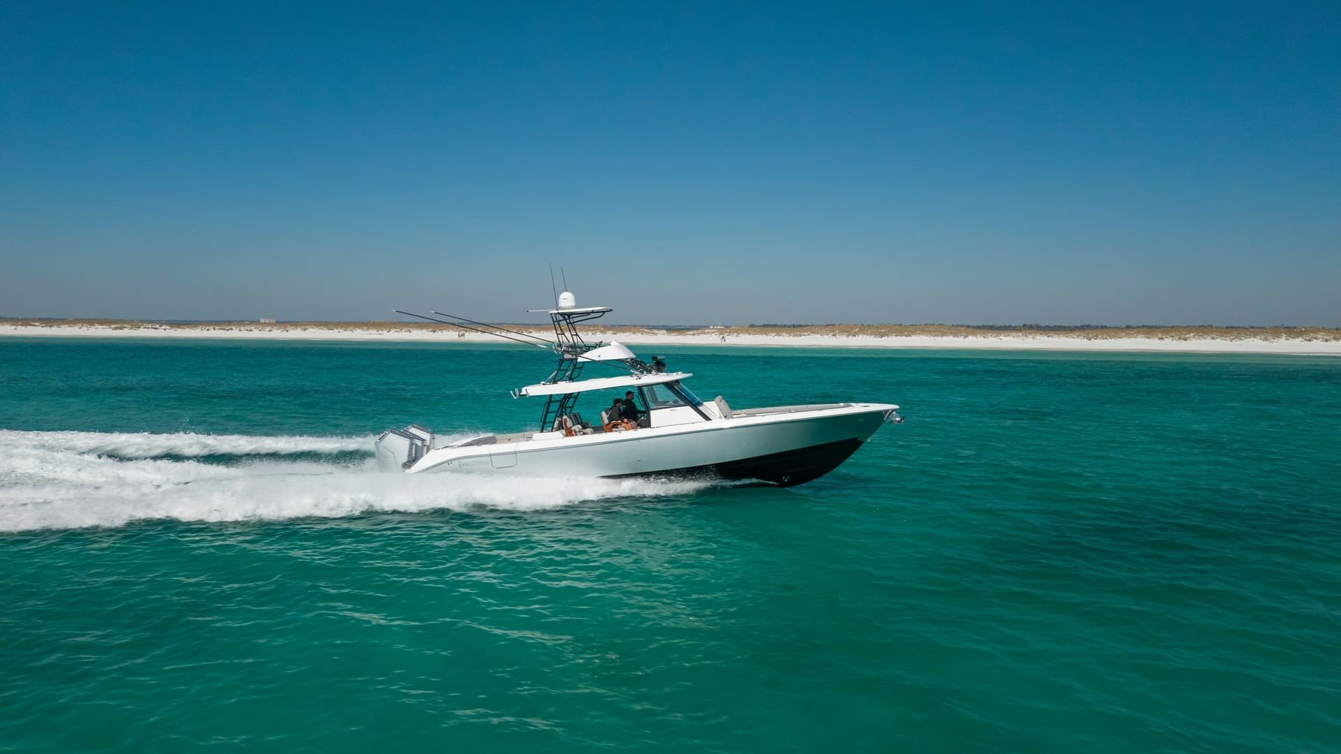 Side View Cruising on Open Water