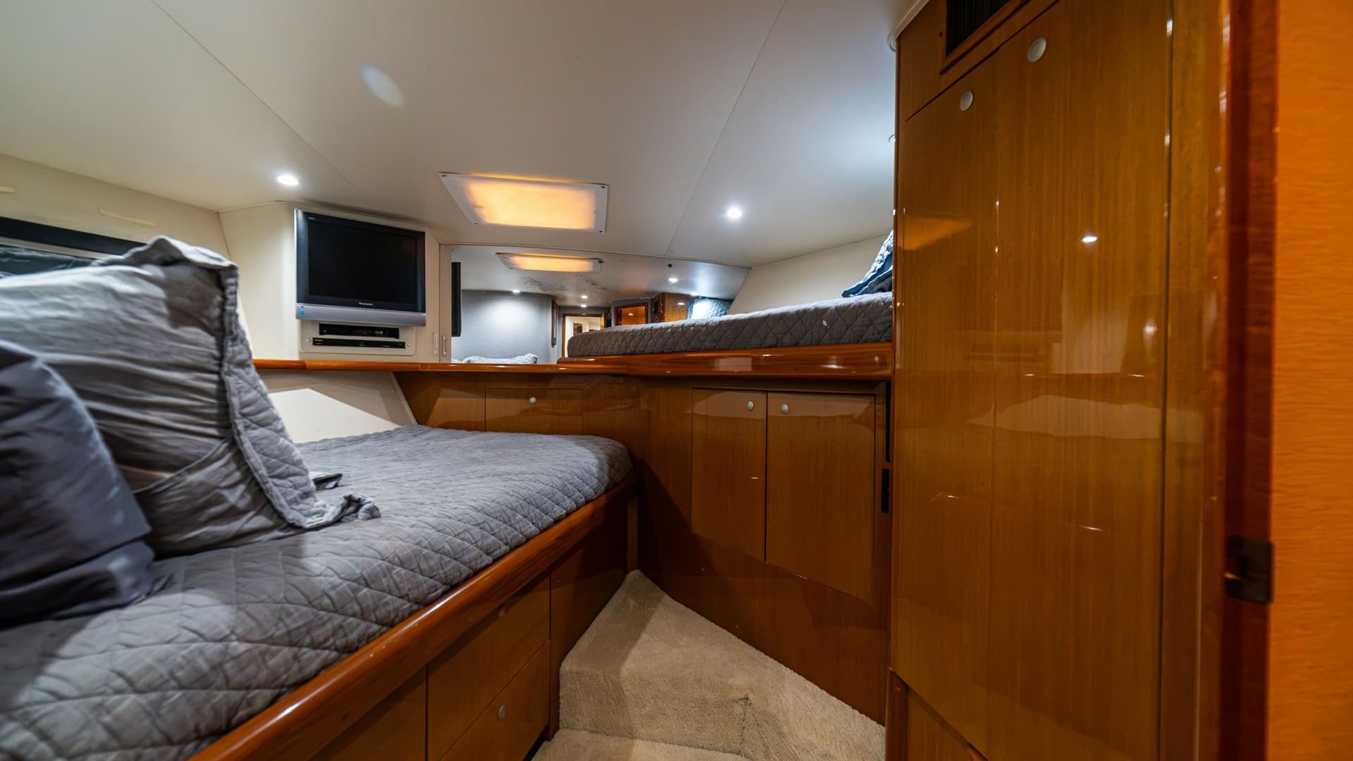 2001 Viking 61 Convertible- Caliente- Forward VIP Stateroom
