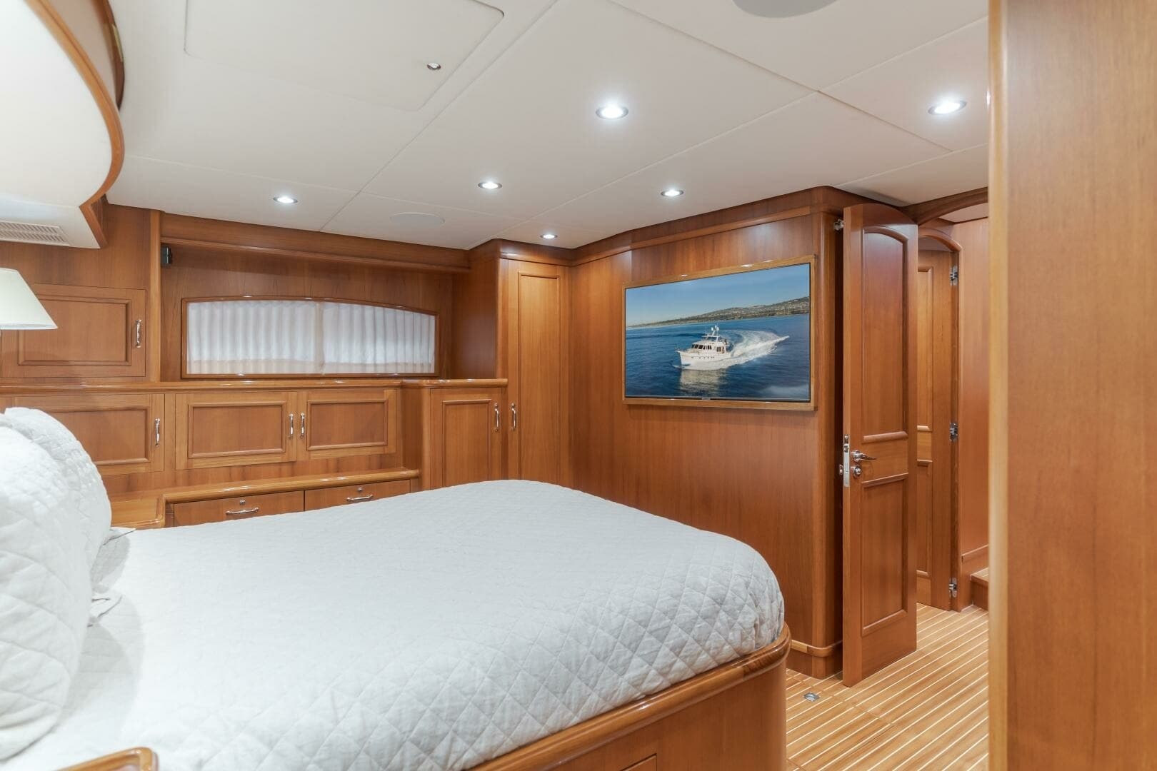 2008 Grand Banks 59 Aleutian RP- "TINTAGEL": Luxurious Master Stateroom Interior