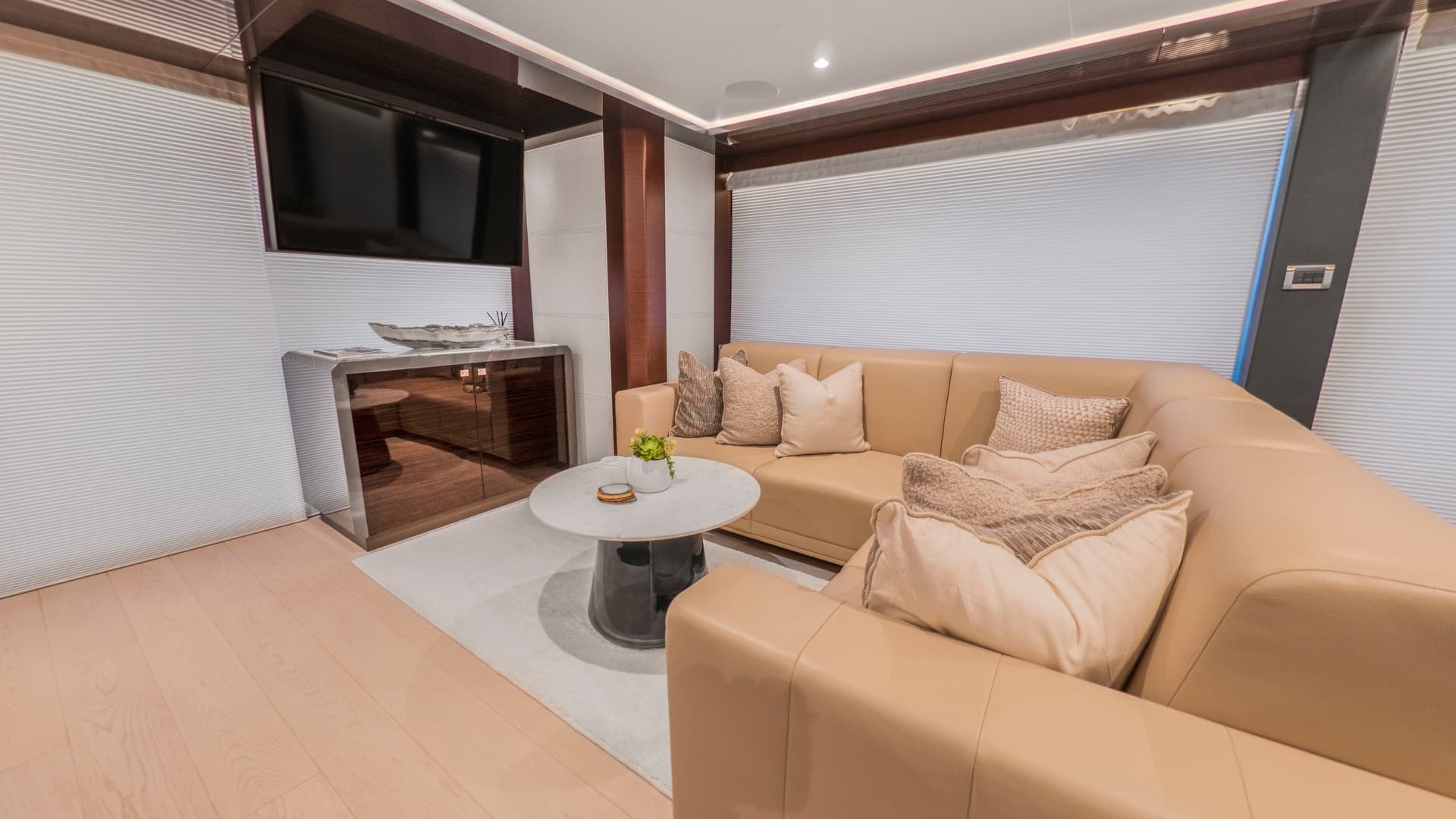 Luxurious Salon with Entertainment System