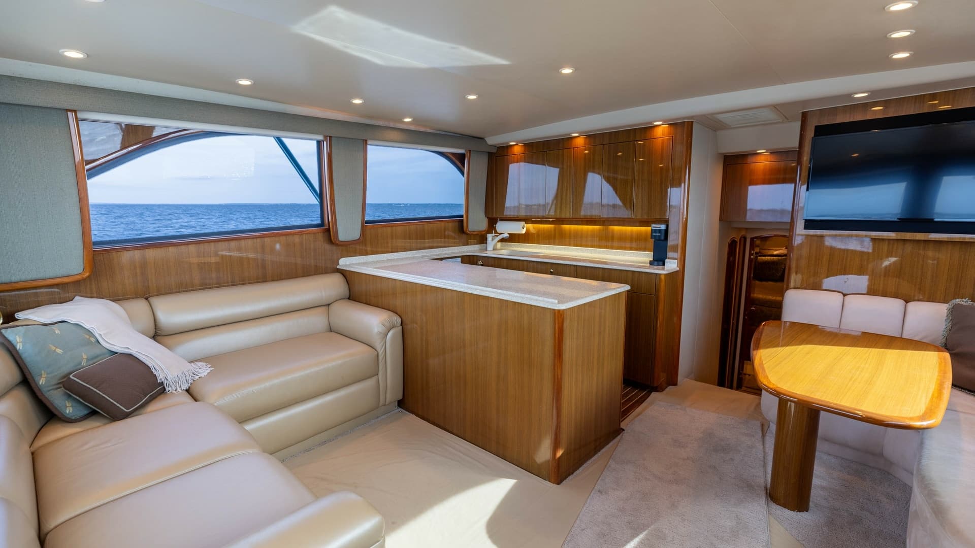 Spacious Salon with Galley View