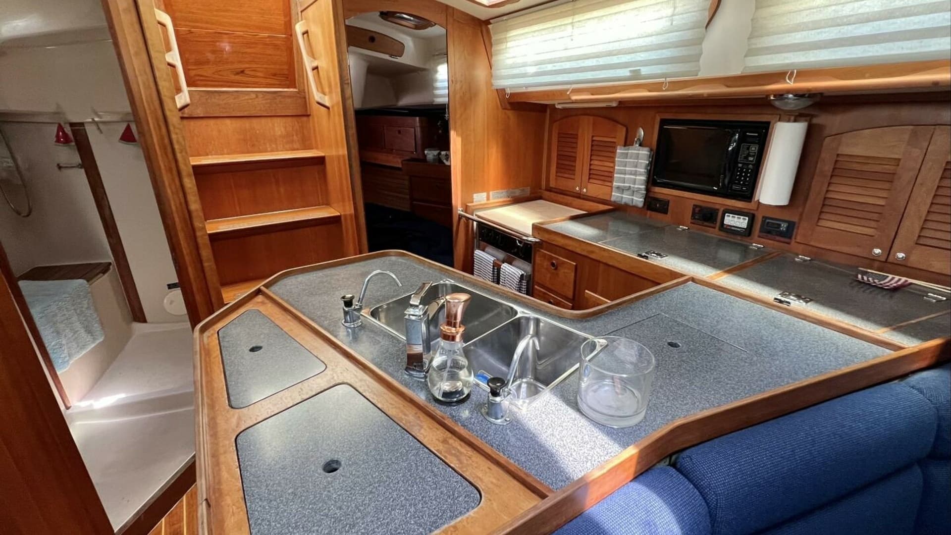 1999 Sabre 402 Sail - "VELA DARE II": Spacious Galley with Ample Counter Space