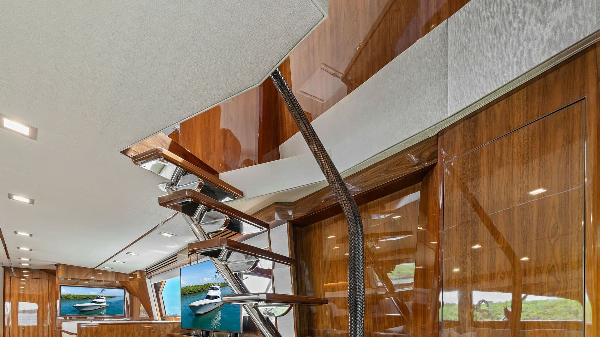 2016 Viking 80 Enclosed Bridge- FRIGATE- Salon/Stairs to Enclosed Bridge