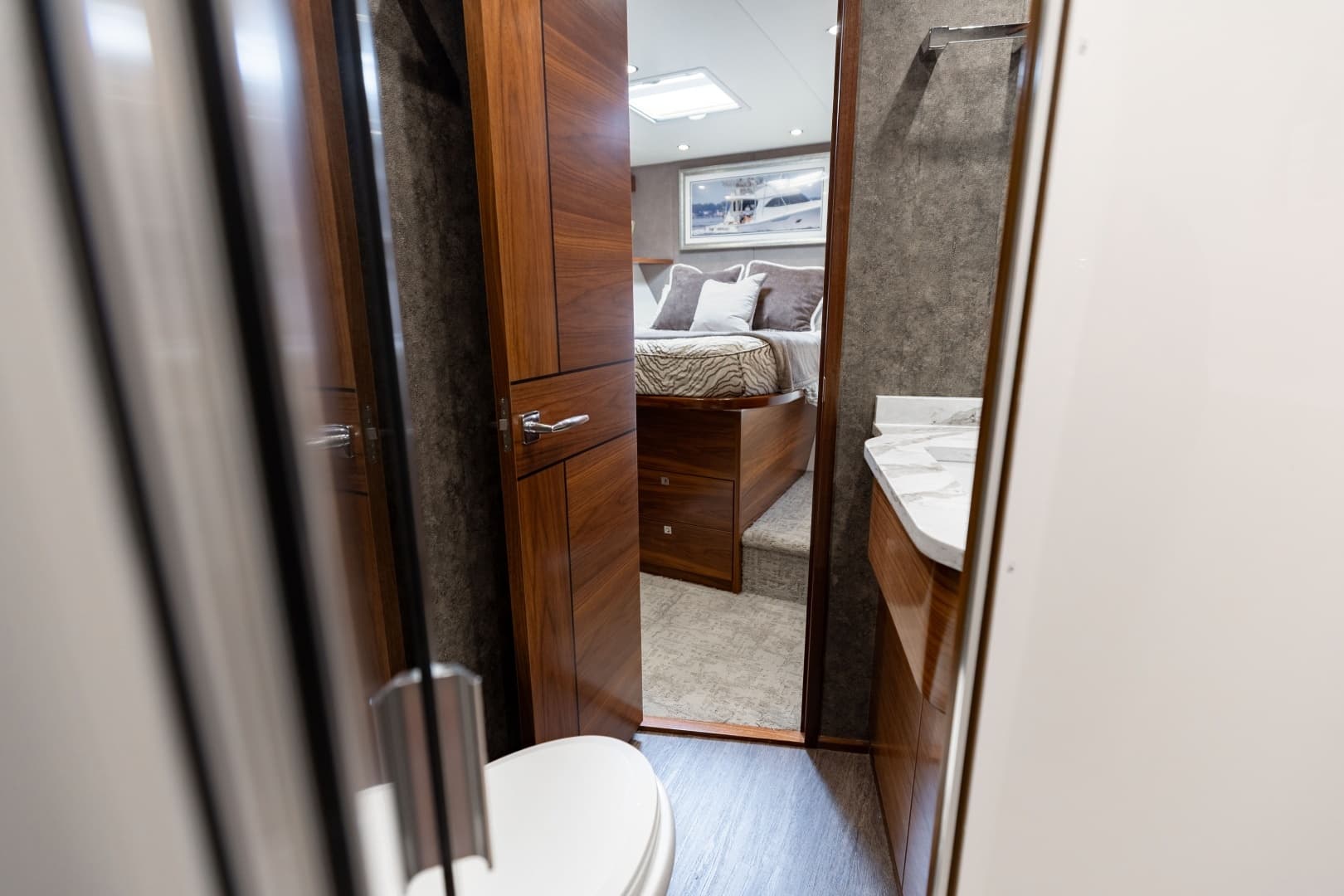 2023 Viking 72 Convertible- TEAM SUPREME- Forward Stateroom Head