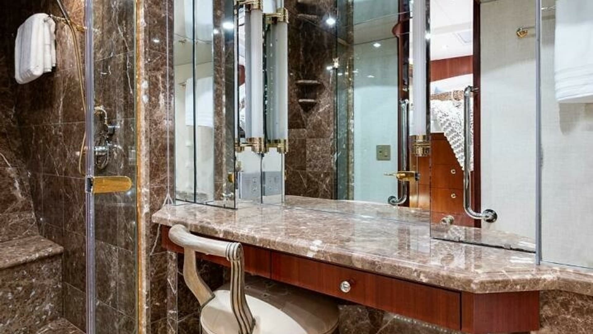 Luxurious Marble Vanity Area