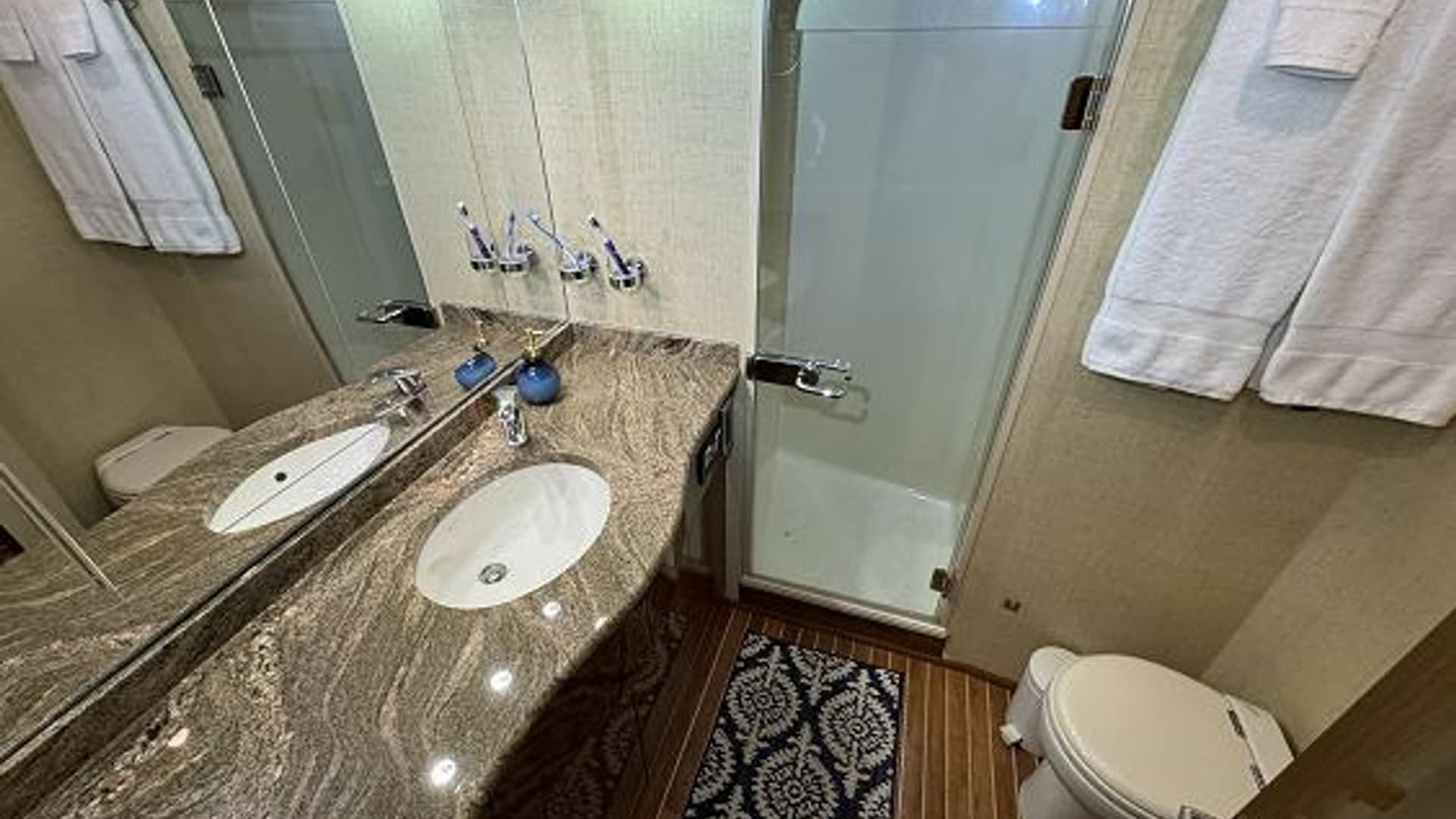 2007 74 Viking 74 Enclosed Bridge Never Settle - Master Head
