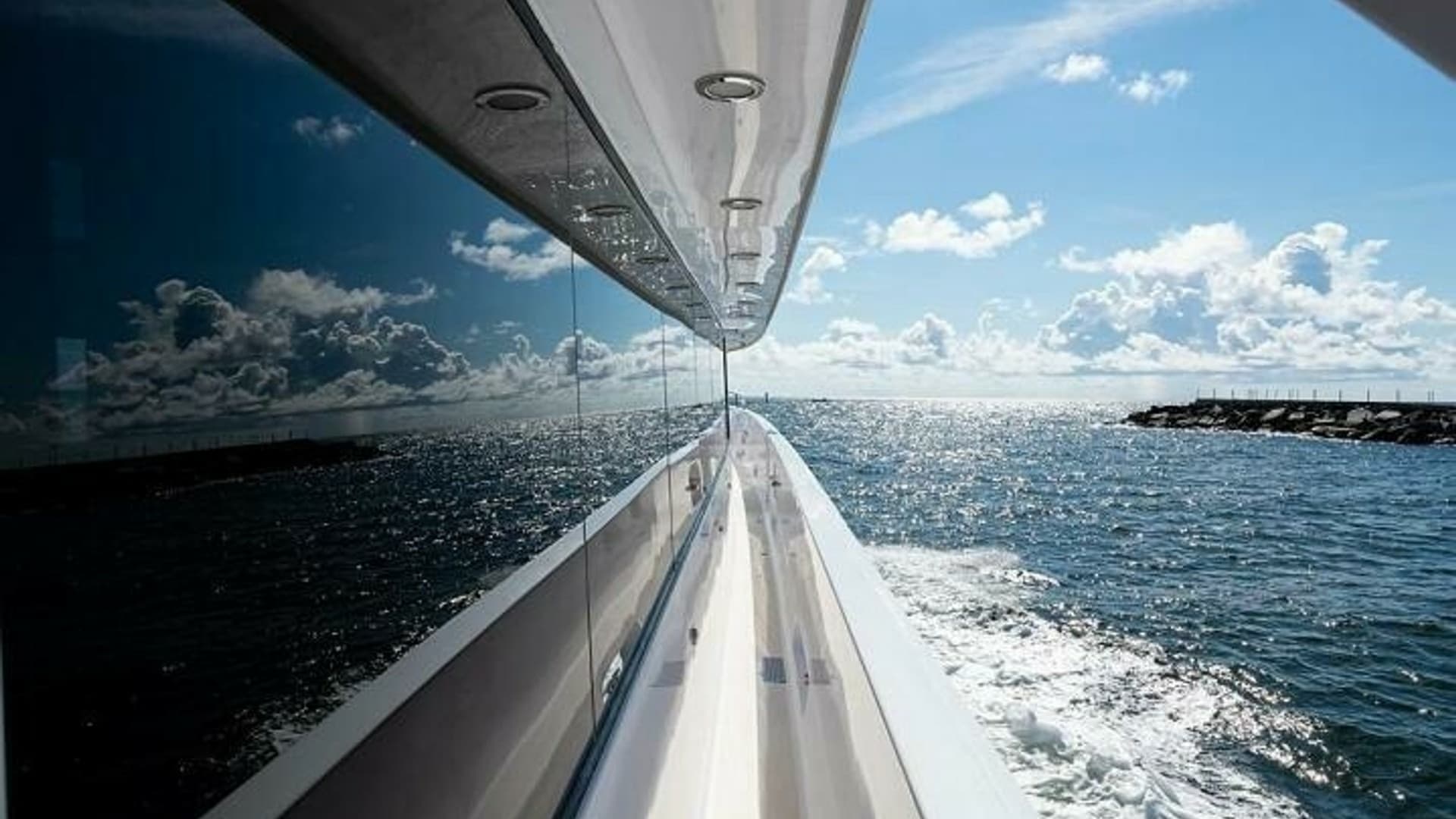 Reflective Side Deck View