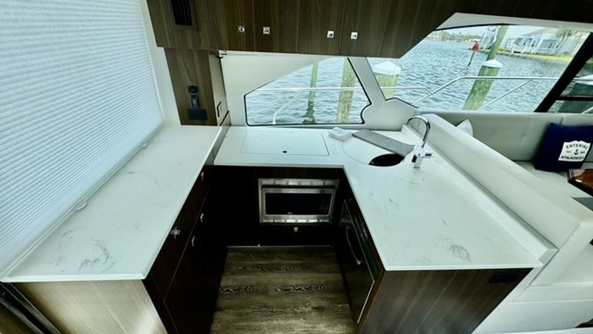 Galley with Marble Countertops