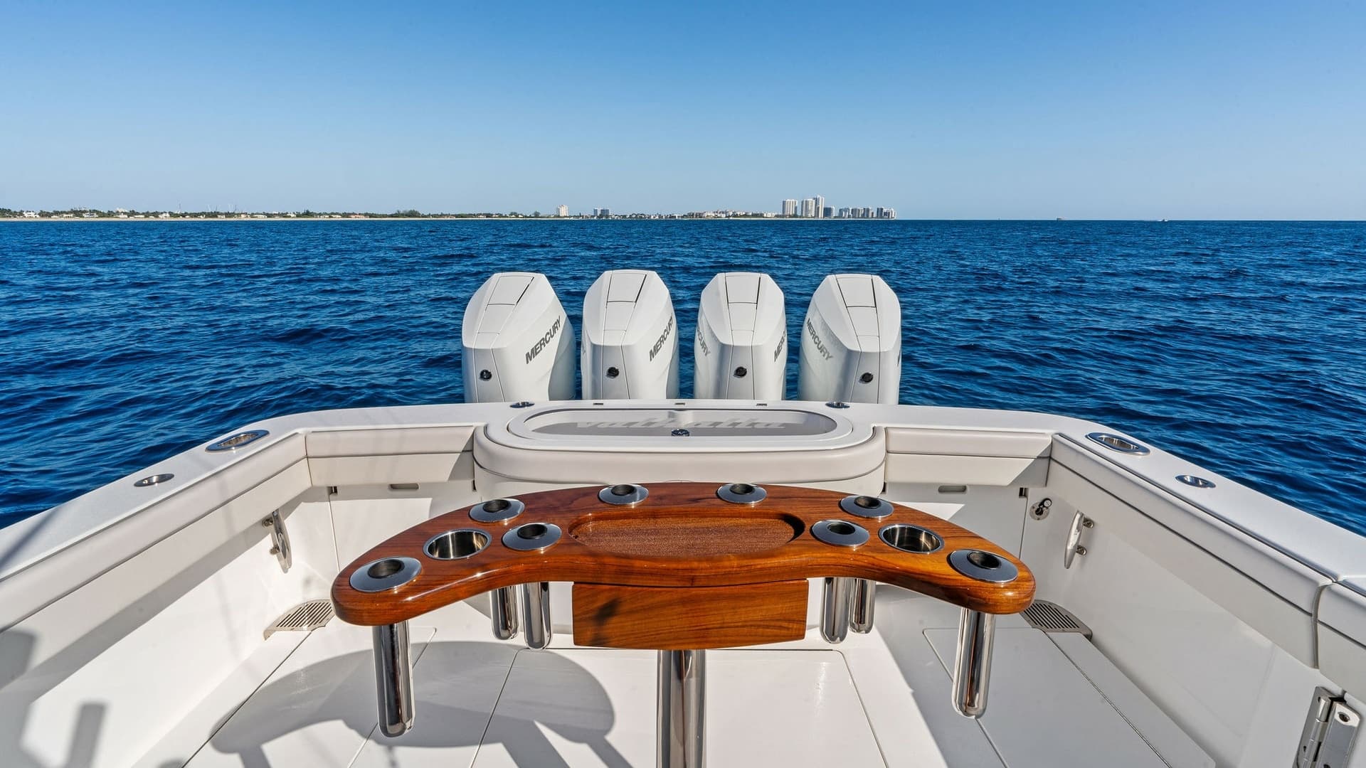 Aft Deck with Fishing Rod Holders