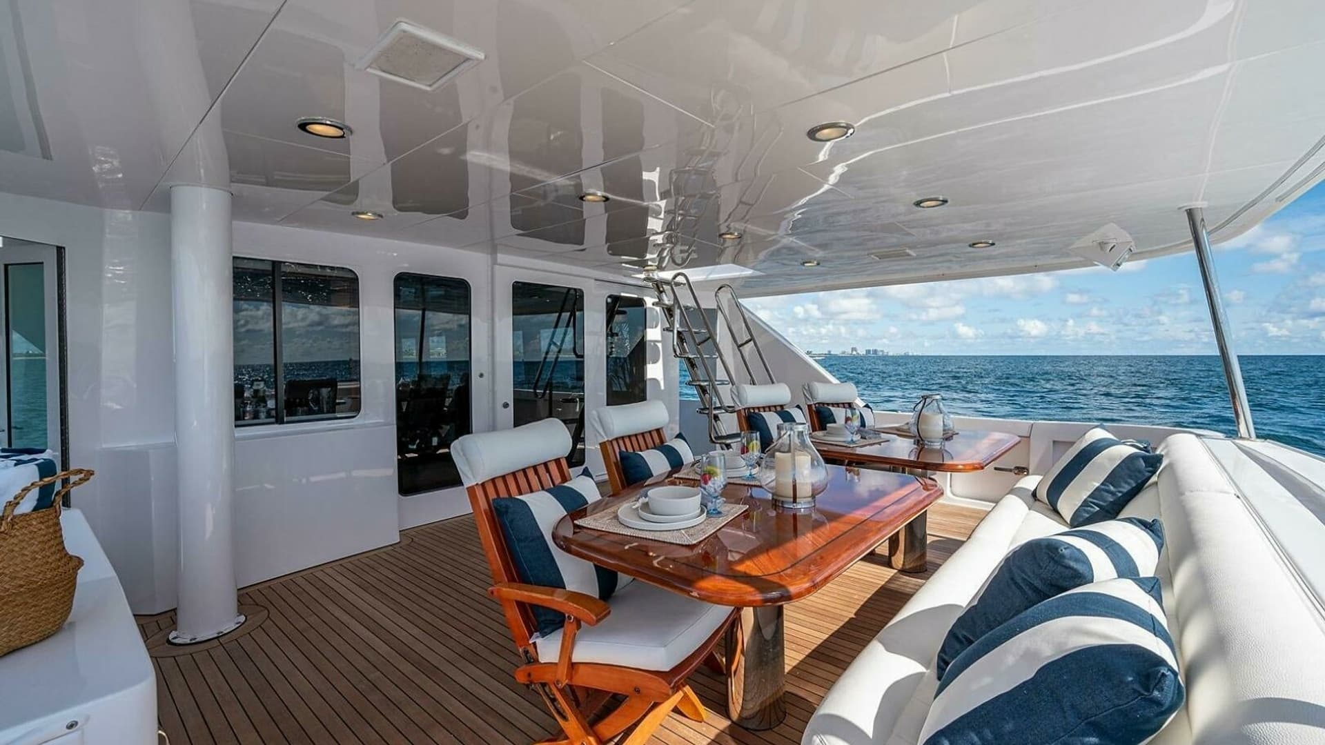 Spacious Aft Deck Dining Area