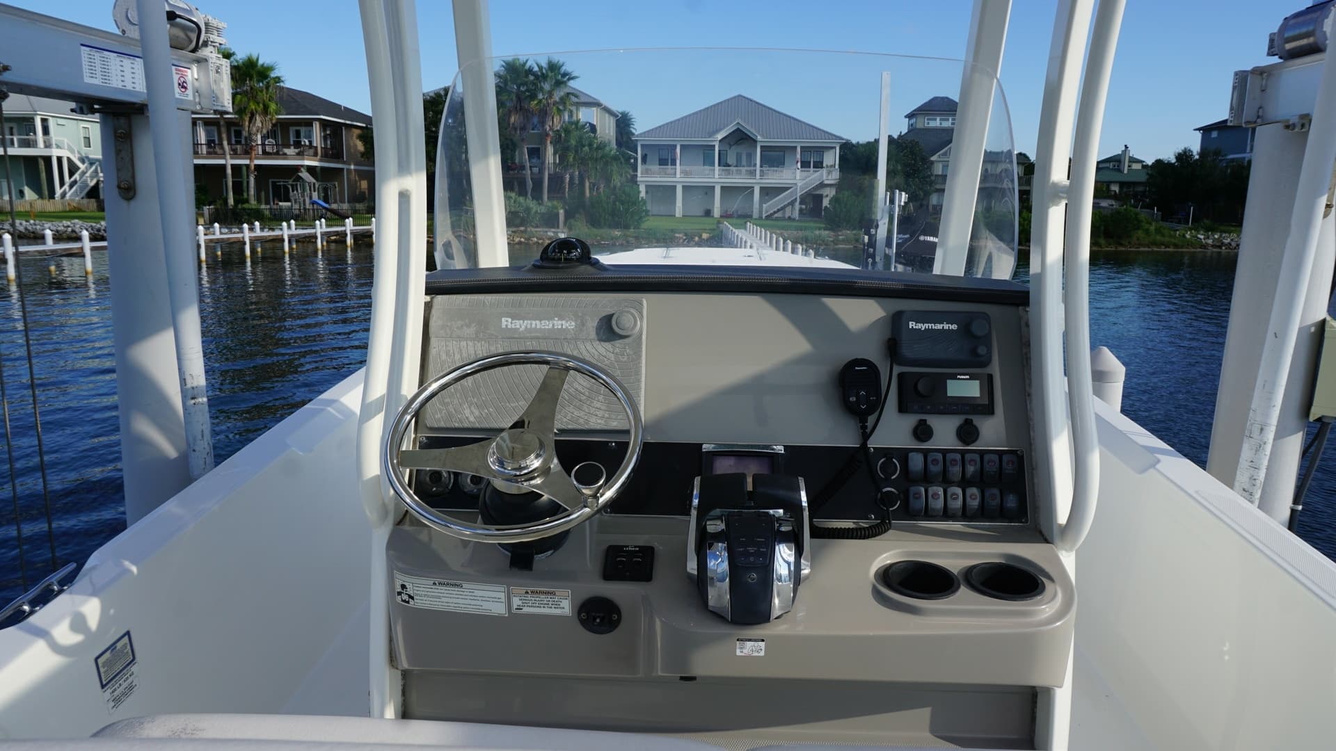 Helm Station with Electronics Display