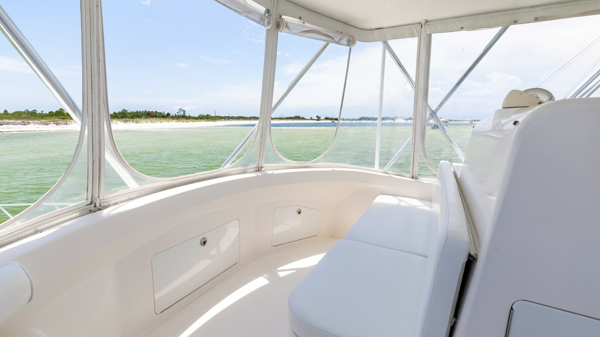 Flybridge Seating Area with Ocean View