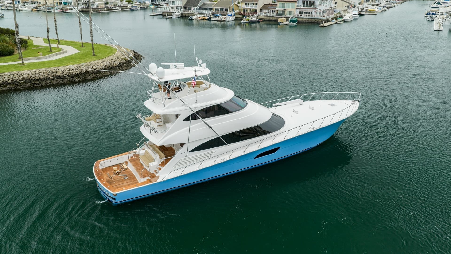 2020 Viking 92 Skybridge "After Midnight"