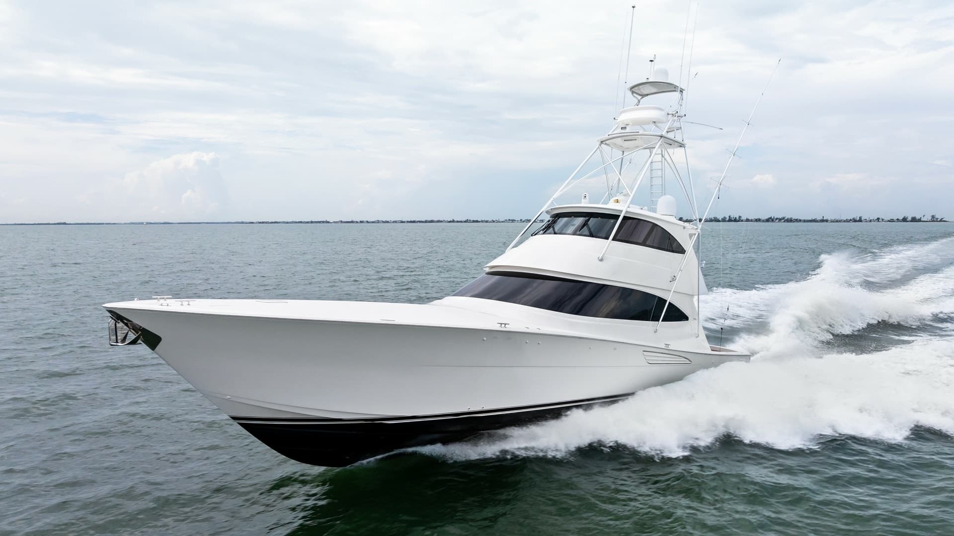 Viking 72 Enclosed Bridge Cruising