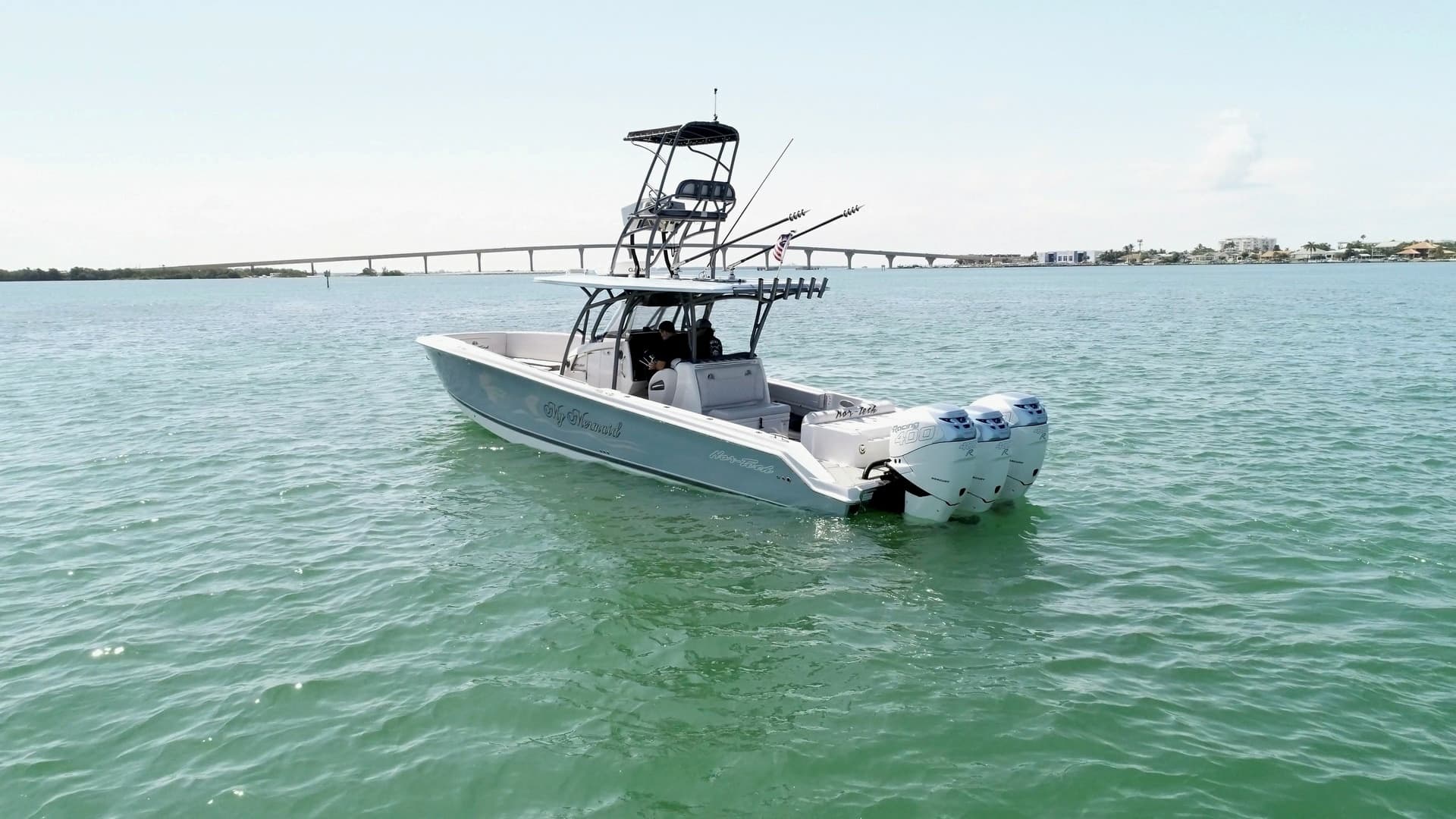 Aft View with Triple Outboards