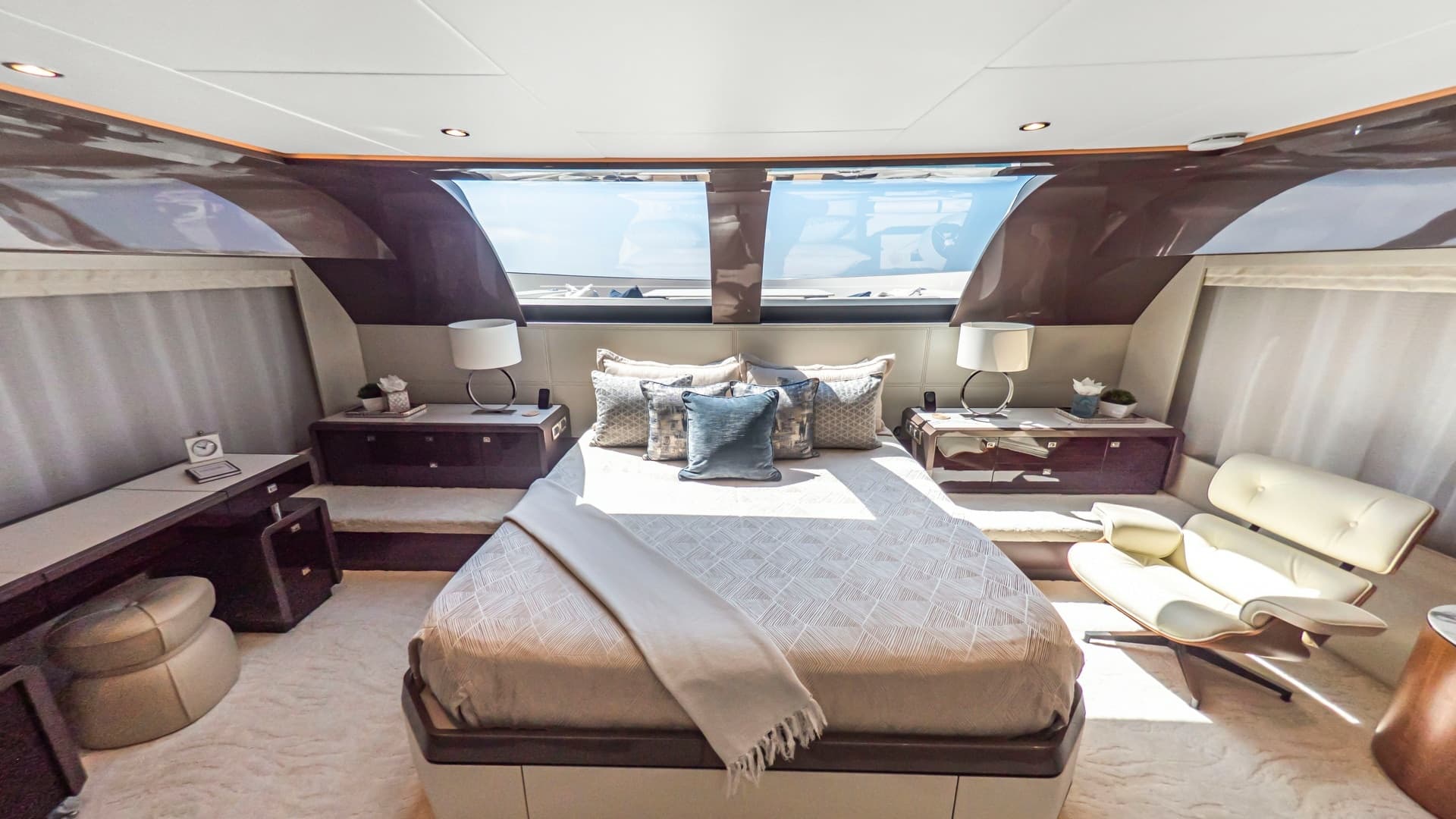 Luxurious Master Stateroom with Panoramic Views
