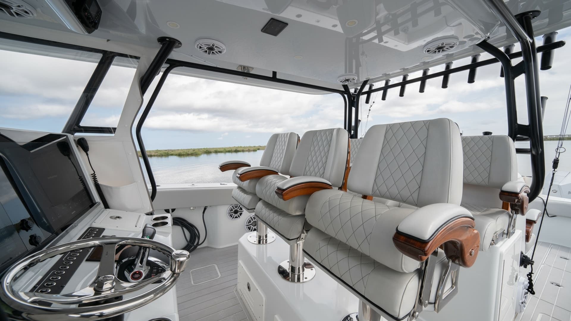 Helm Seating and Console Area