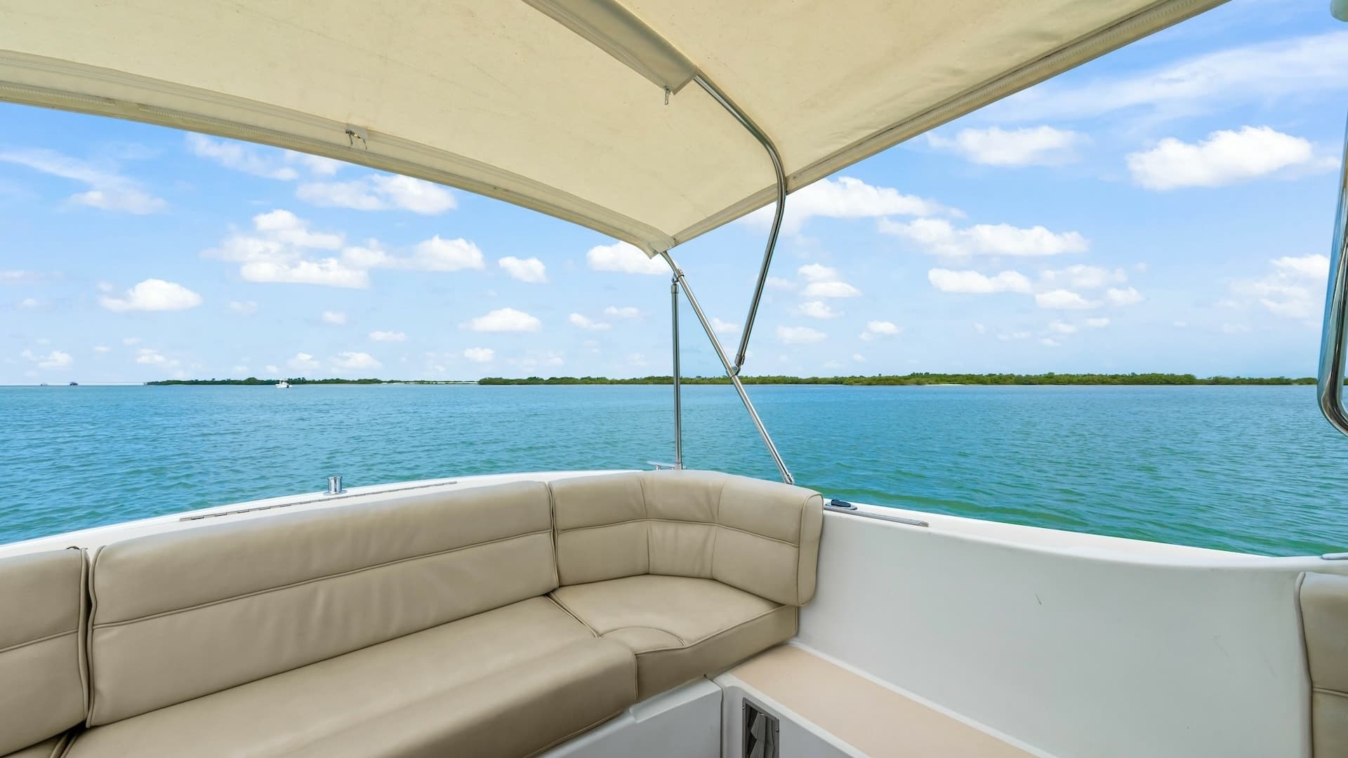 Spacious Aft Deck with Bimini Shade