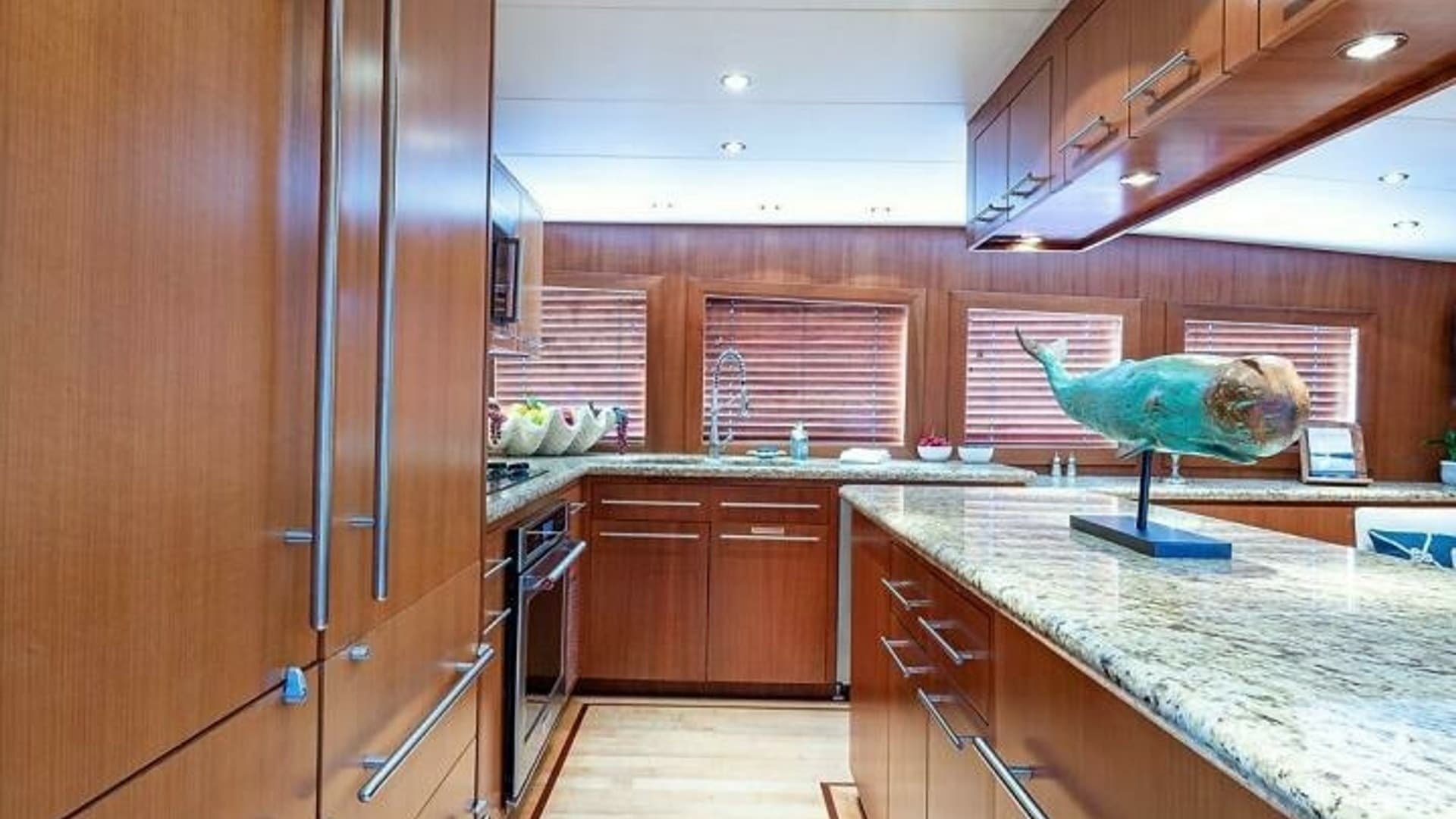 Elegant Galley with Granite Counters