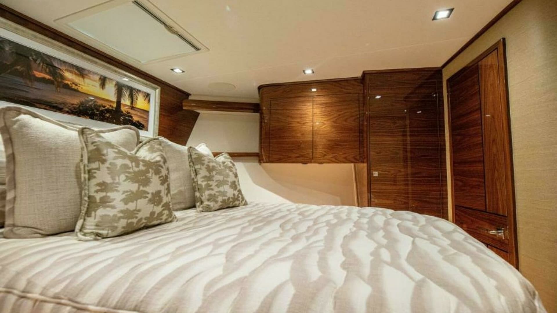Master Stateroom with Luxurious Bedding