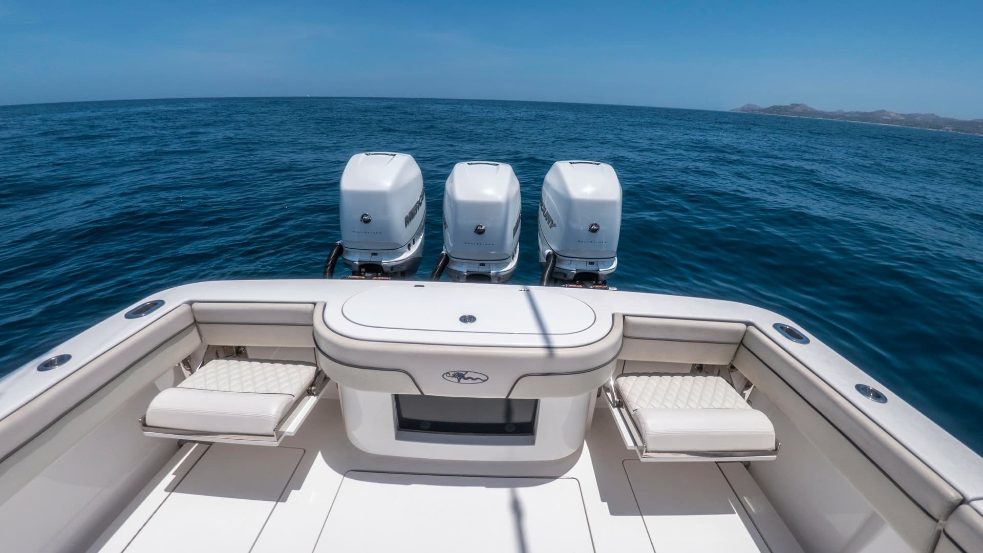Aft Deck with Triple Outboards