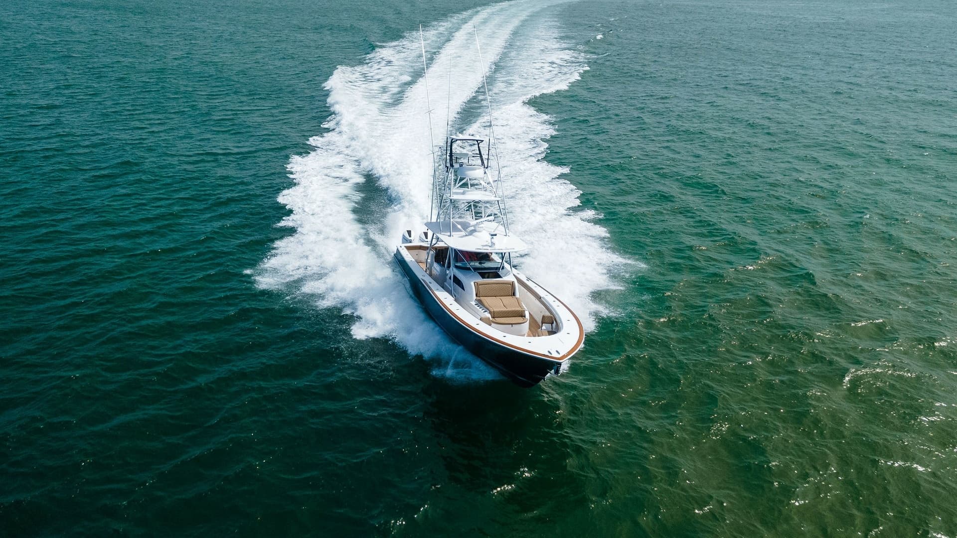 Aerial View of V-46 in Motion