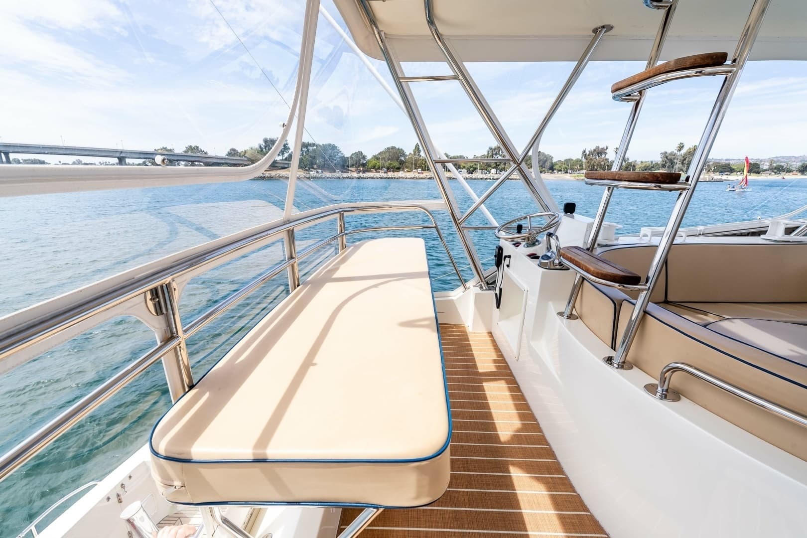 2019 Mikelson 50 Sportfisher "Miss B Haven" - Flybridge Seating and Helm View