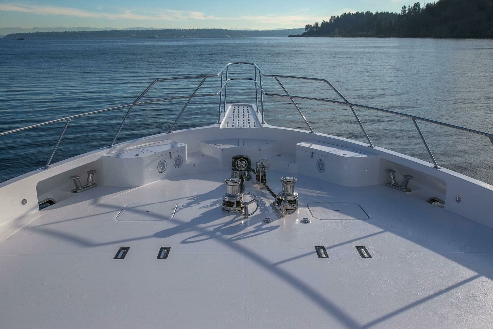 2019 Nordlund 115 Expedition Yachtfisher - "CAZADOR": Spacious Foredeck with Windlass System