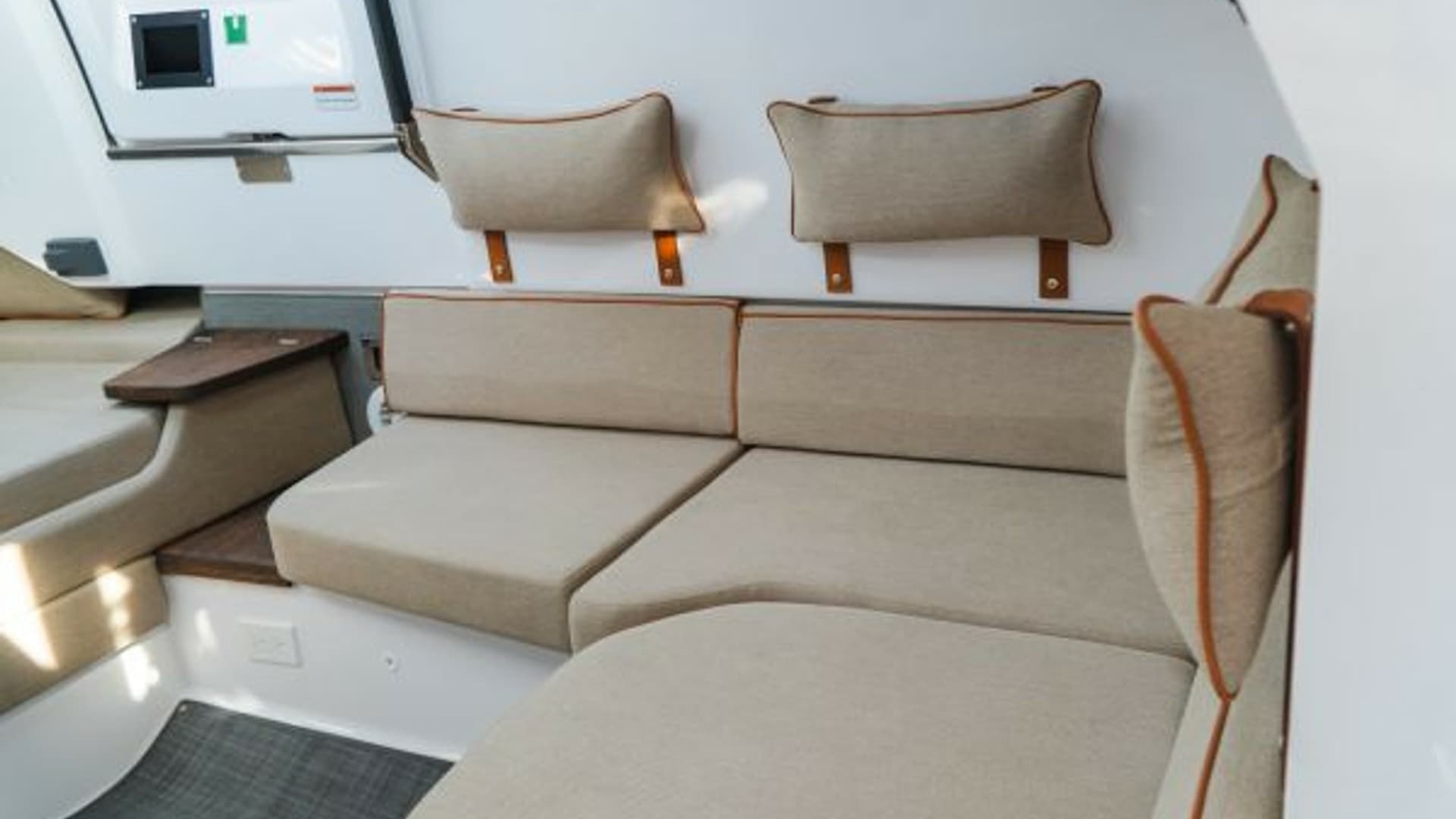 Cozy Aft Cabin Seating Area