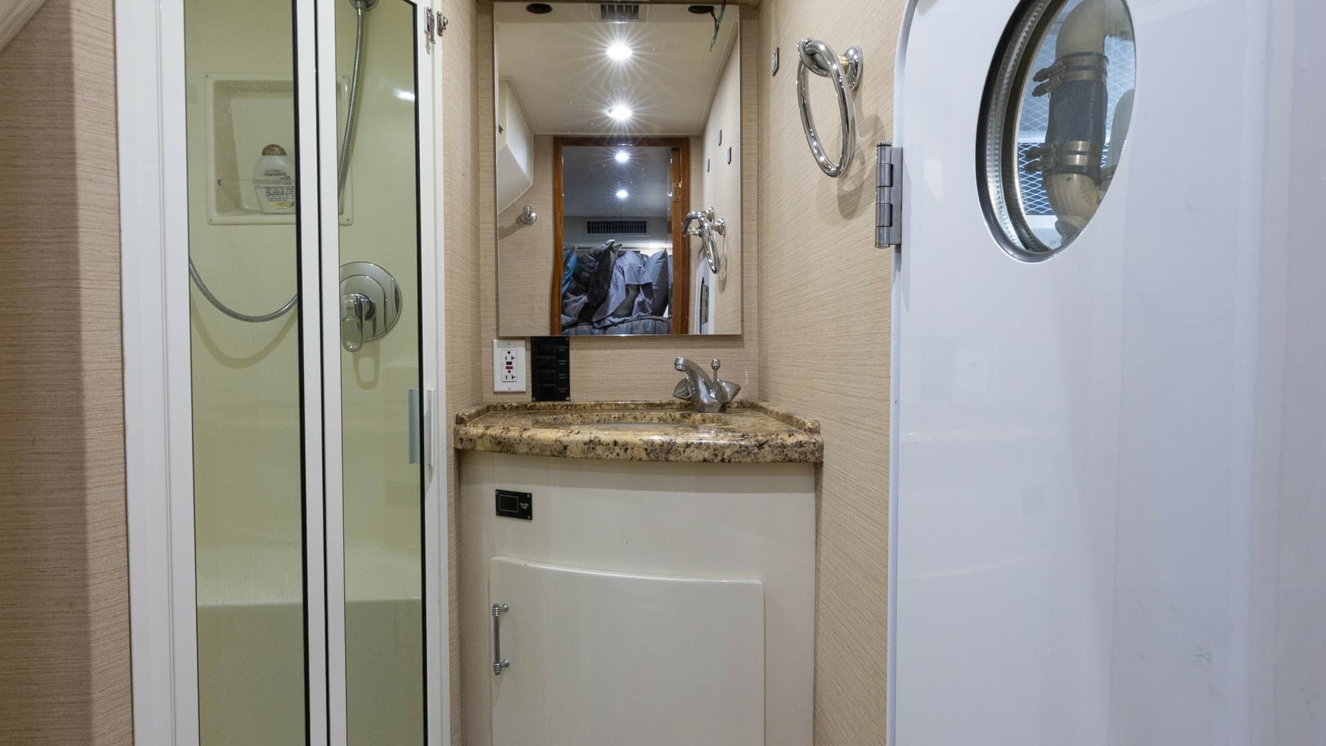 Viking 65 Enclosed Bridge Bathroom