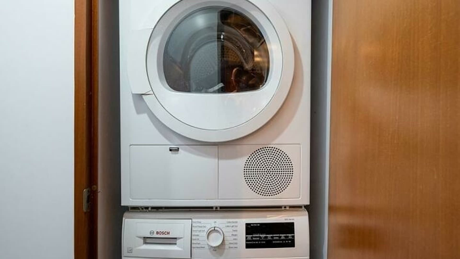 Compact Laundry Area with Bosch Appliances